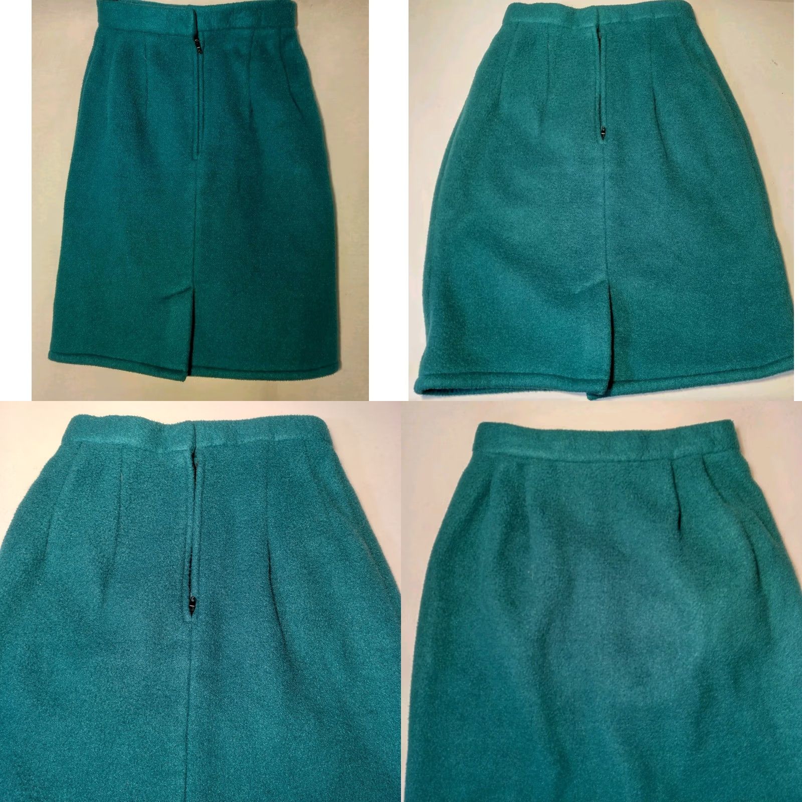 Altea Vintage 1990s Skirt Suit Jacket Small Teal Maroon Geometric Retro Gorpcore 2 Pc Size 26" / US 2 / IT 38 - 8 Thumbnail