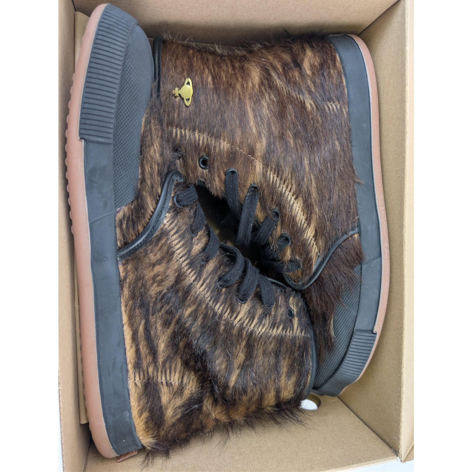 Vivienne Westwood o1rshd1 Animal Gym High Top Sneakers in Brown Size US 10 / EU 43 - 21 Thumbnail