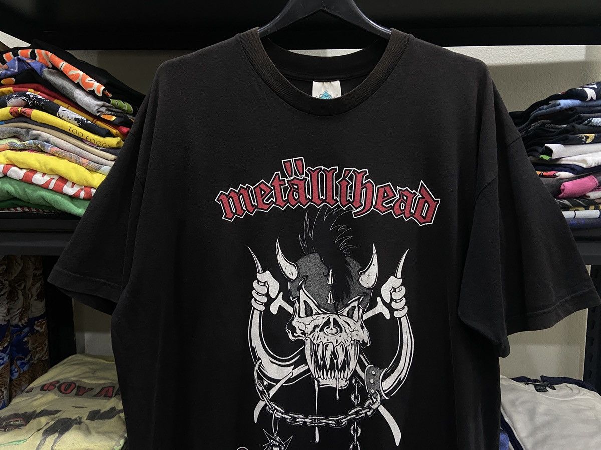 Band Tees × Vintage Vintage 1999s METALLIHEAD Metallica Motorhead Tour TShirt Size US XL / EU 56 / 4 - 2 Thumbnail