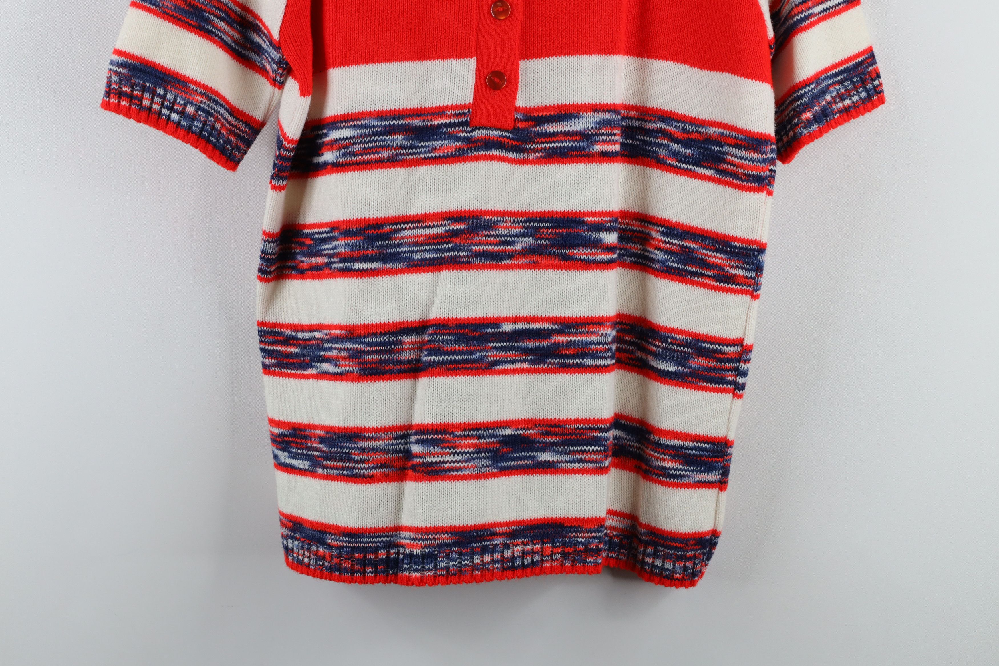Vintage Vintage 60s 70s Streetwear Short Sleeve Henley Sweater USA Size M / US 6-8 / IT 42-44 - 3 Thumbnail