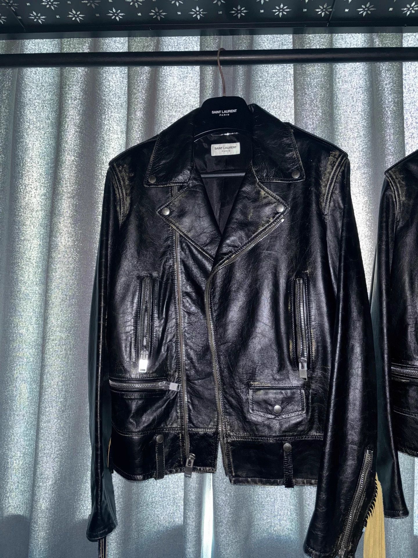 Saint Laurent Paris Saint Laurent 16FW L01 Fringe Distressed Leather Jacket Size US M / EU 48-50 / 2 - 3 Thumbnail