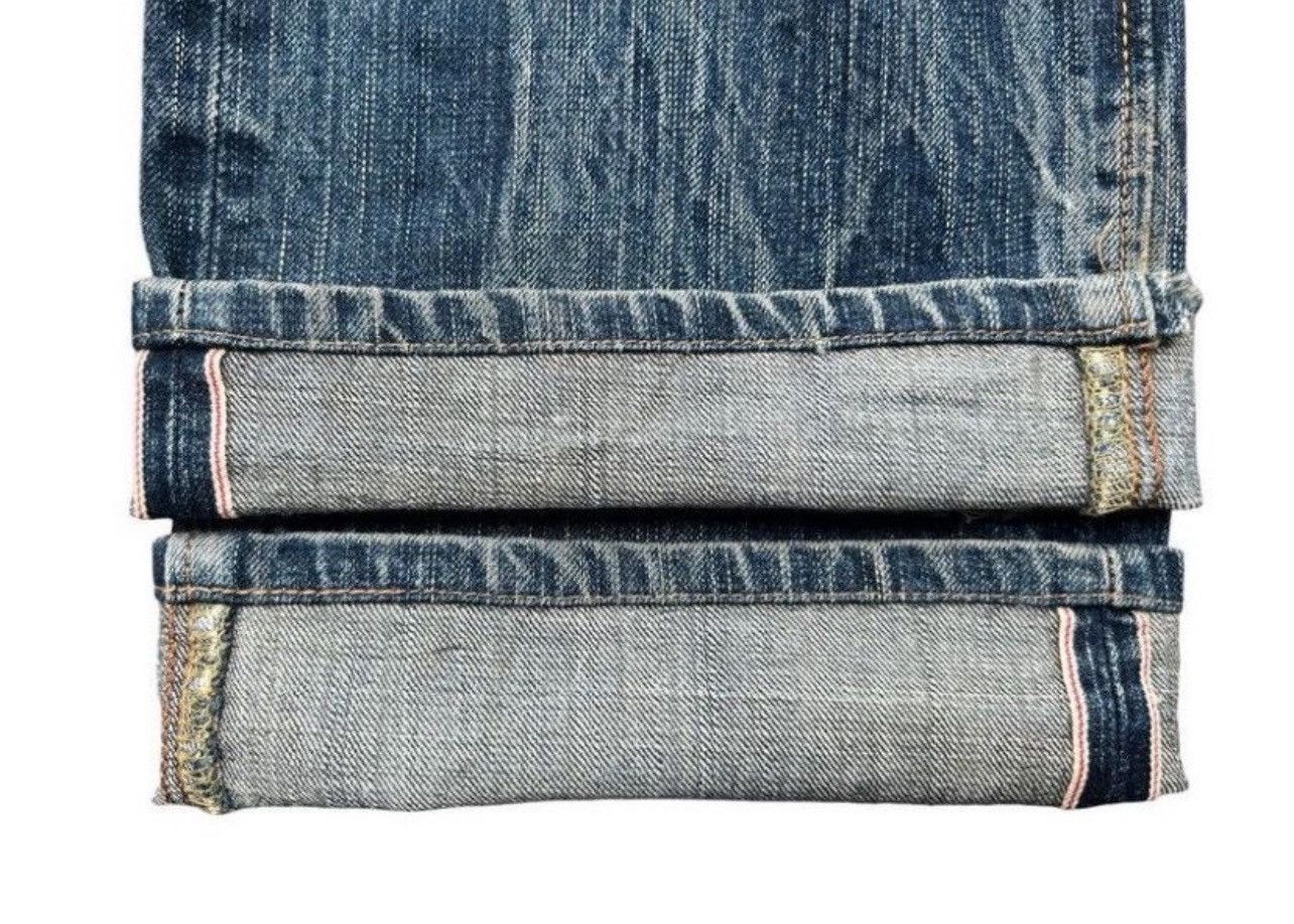 Edwin Vintage Edwin 505ZX Selvedge Distressed Denim Jeans 31x31 Size US 31 - 7 Thumbnail