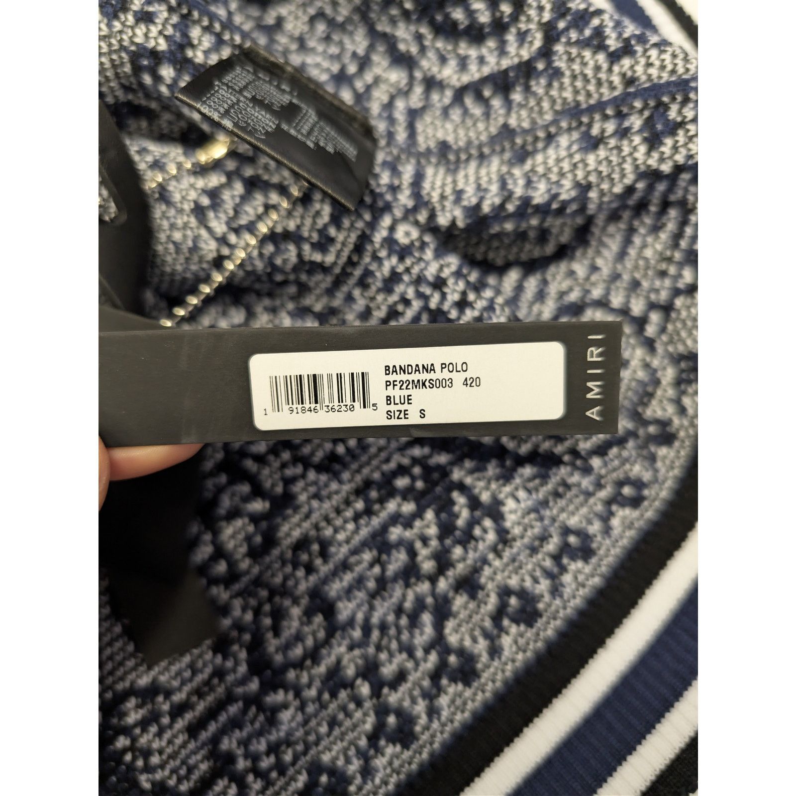 Amiri o1rshd1 Bandana Polo Shirt in Blue Size US S / EU 44-46 / 1 - 19 Thumbnail