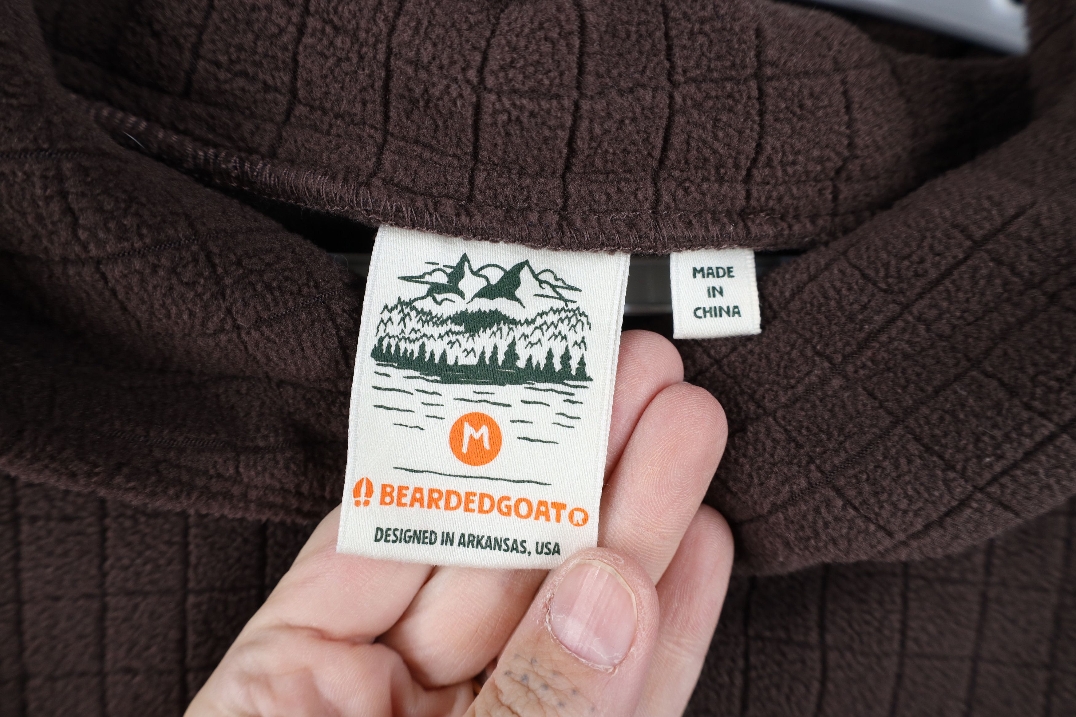Vintage Beardedgoat Spell Out Sierra Fleece Hoodie Sweatshirt Brown Size M / US 6-8 / IT 42-44 - 9 Thumbnail