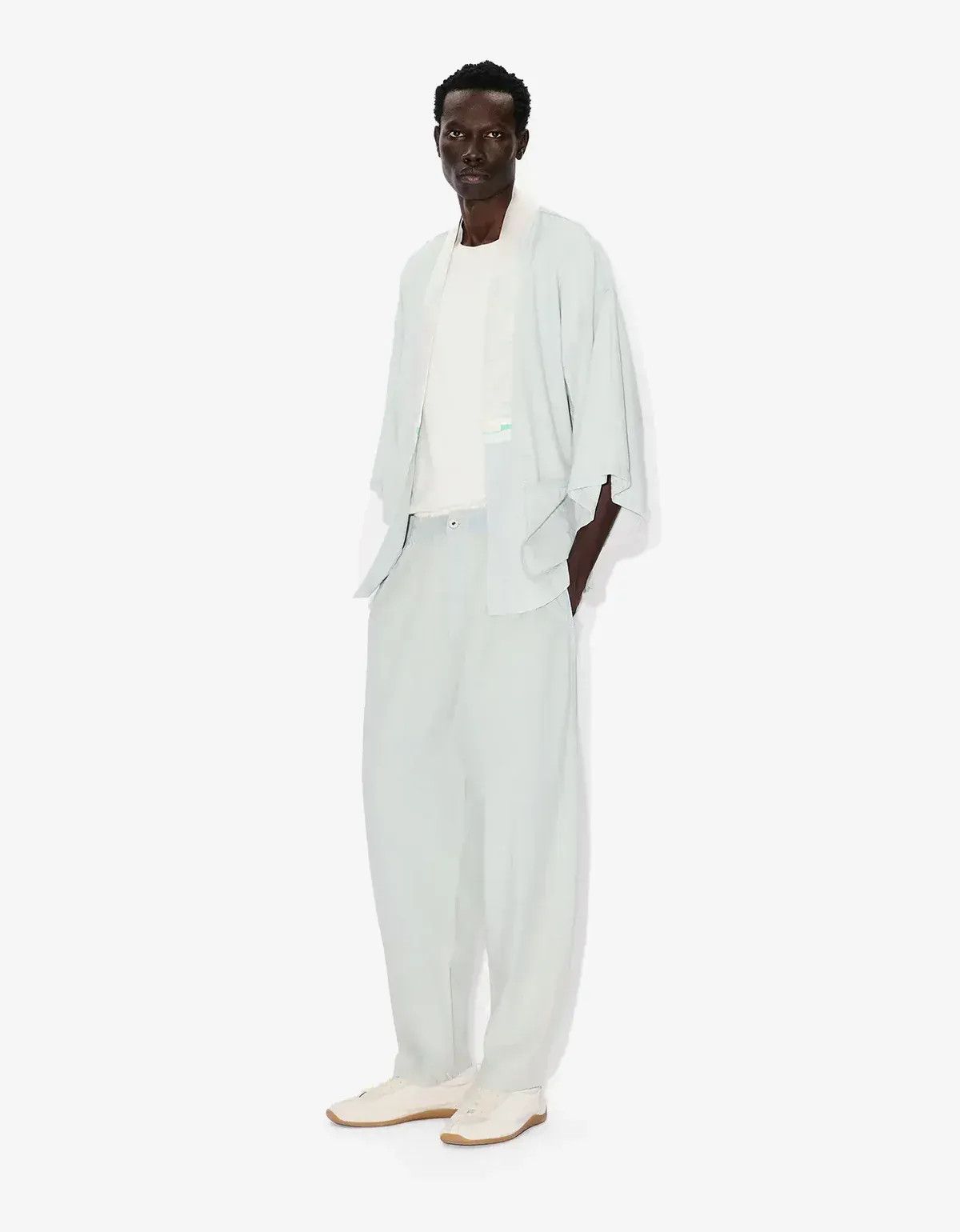 Kenzo Kenzo Blue Stone Bleach Chambray Jog Pants Size US 30 / EU 46 - 7 Thumbnail
