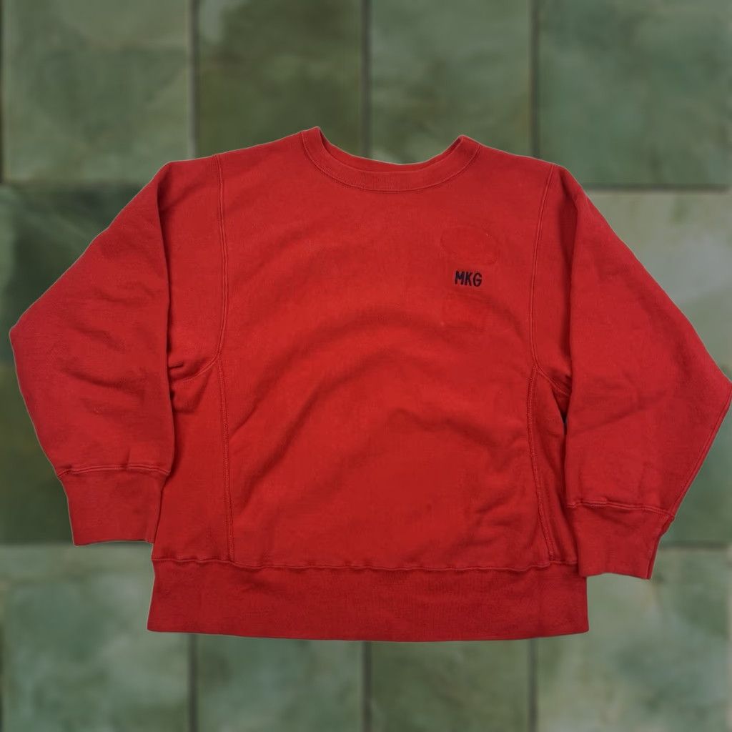 Champion VINTAGE Champion Sweatshirt Reverse Weave Crew Neck Adult Medium Red 80s USA Sweatshirt Mens Size US M / EU 48-50 / 2 - 1 Thumbnail