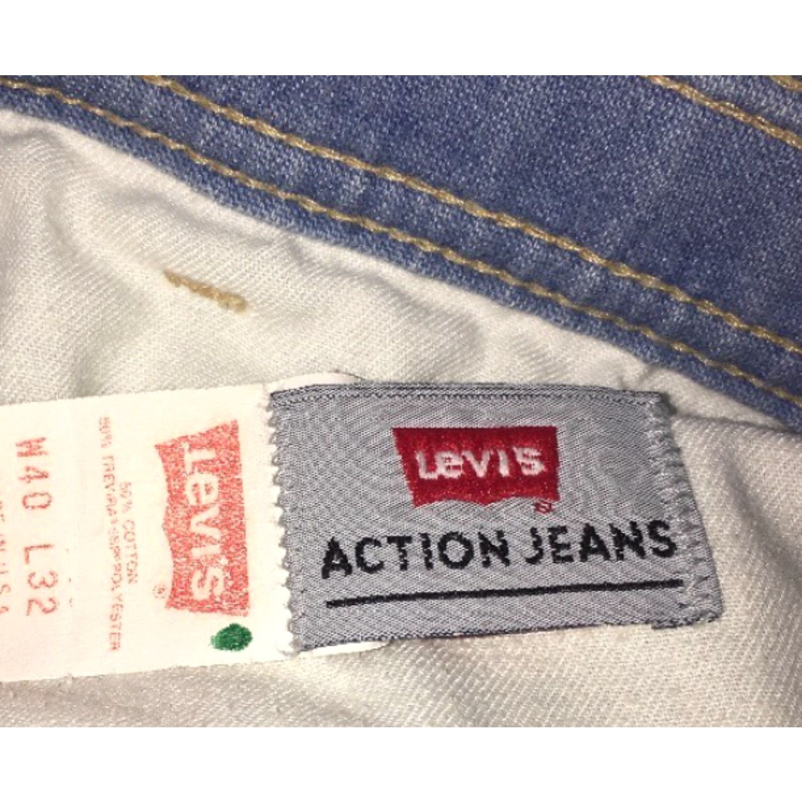 Vintage VINTAGE Levi’s Jeans Action Jeans Mens 37 X 30 Light Wash Blue USA Made Bottoms Mens Jeans 37x30 Size US 37 - 6 Thumbnail