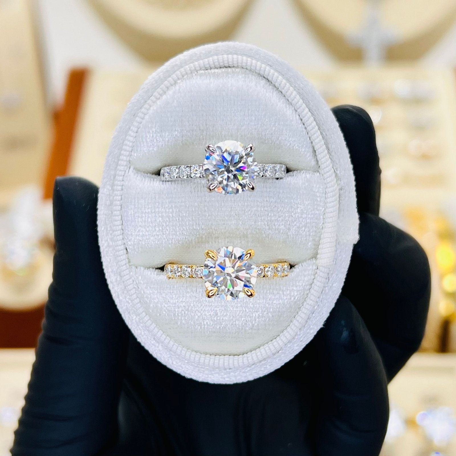 Other 2.64ctw Moissanite Hidden Halo Pavé Engagement Ring Size ONE SIZE - 1 Thumbnail