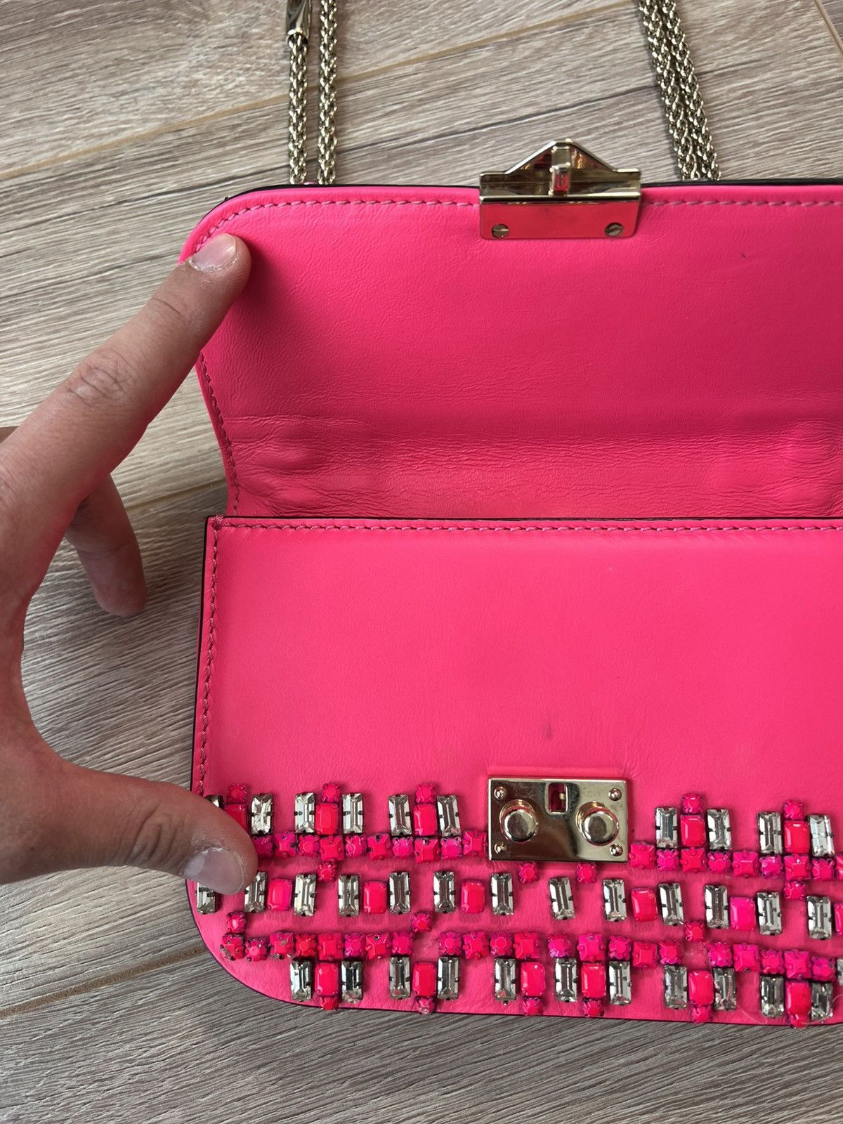Valentino Valentino Garavani Rockstud Spike Crystal Shoulder Bag Size ONE SIZE - 17 Thumbnail