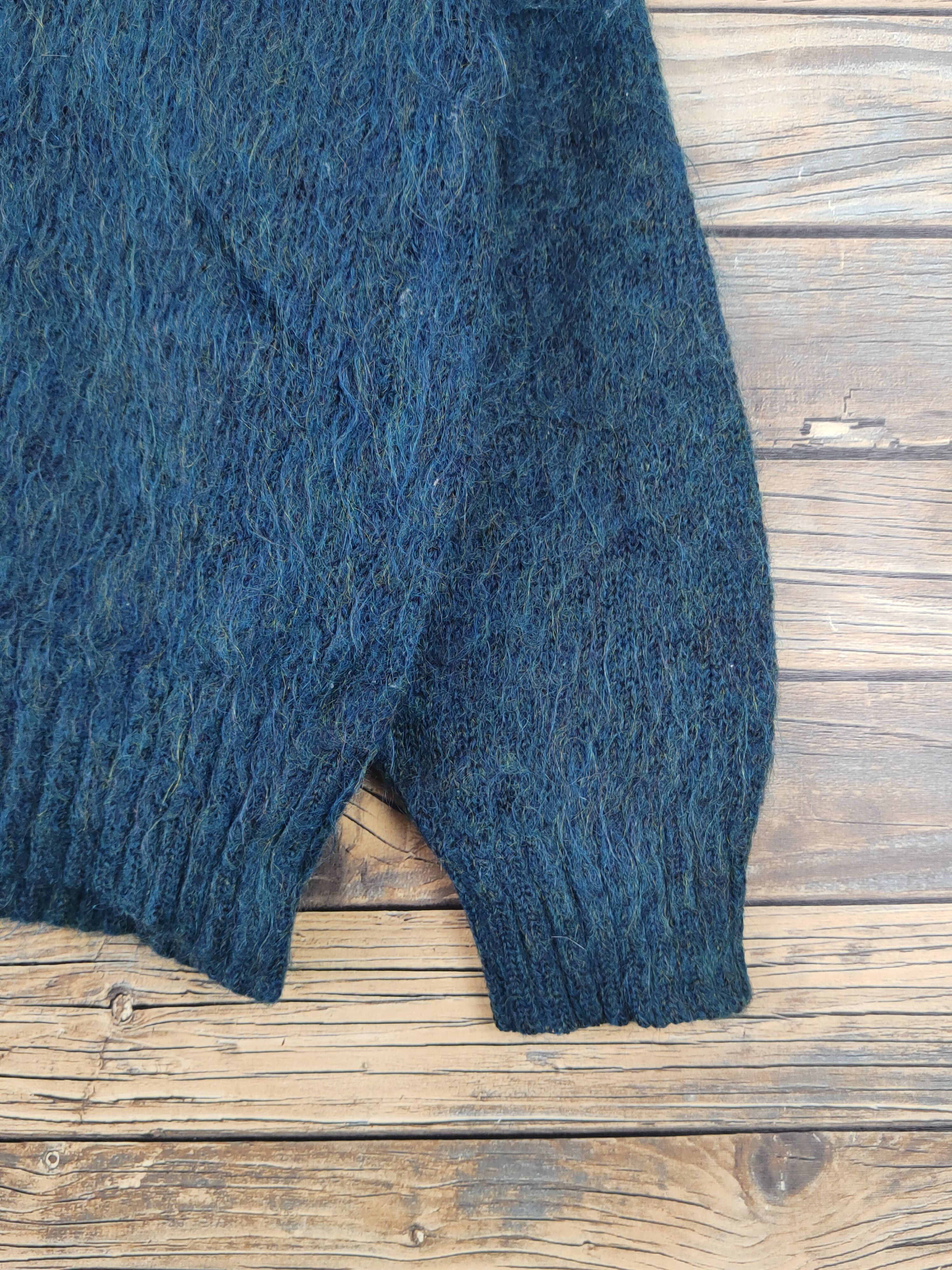 Vintage Gim Green Wool mohair vintage fur Knitwear Sweatshirt #W1828 Size US L / EU 52-54 / 3 - 6 Thumbnail
