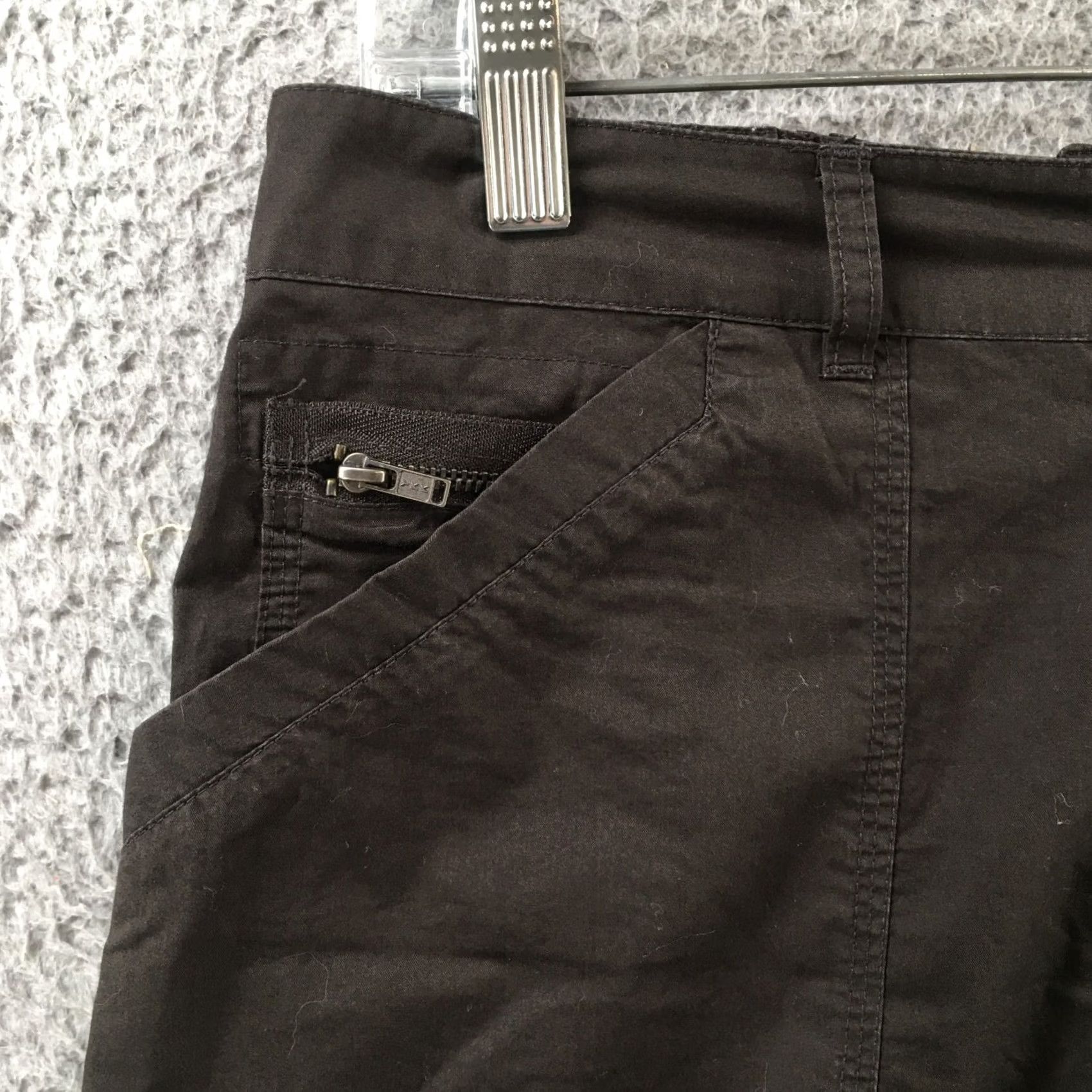 Vintage Chicos Cargo Pants Womens Hi-Rise Cotton Zip Fly Casual Brown Size 26" / US 2 / IT 38 - 3 Thumbnail