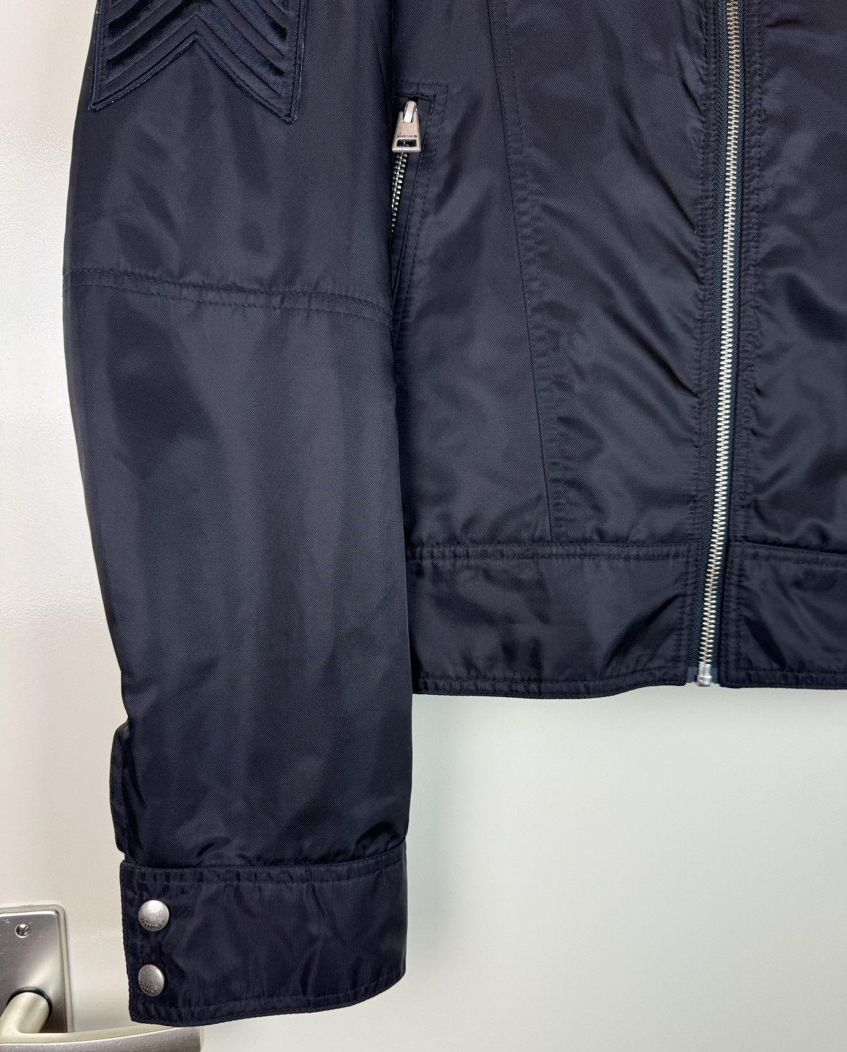 Just Cavalli Just Roberto Cavalli nylon black bomber jacket car coat M Size US M / EU 48-50 / 2 - 2 Thumbnail