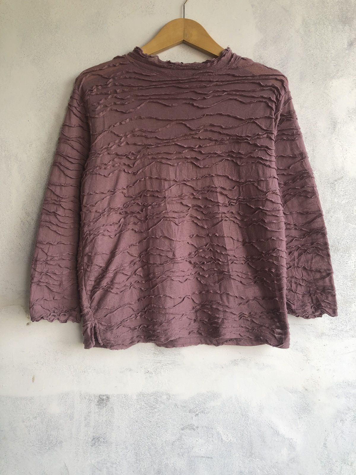 Yohji Yamamoto Japanese Pleates Distressed LongSleeve Issey Style Size L / US 10 / IT 46 - 1 Thumbnail