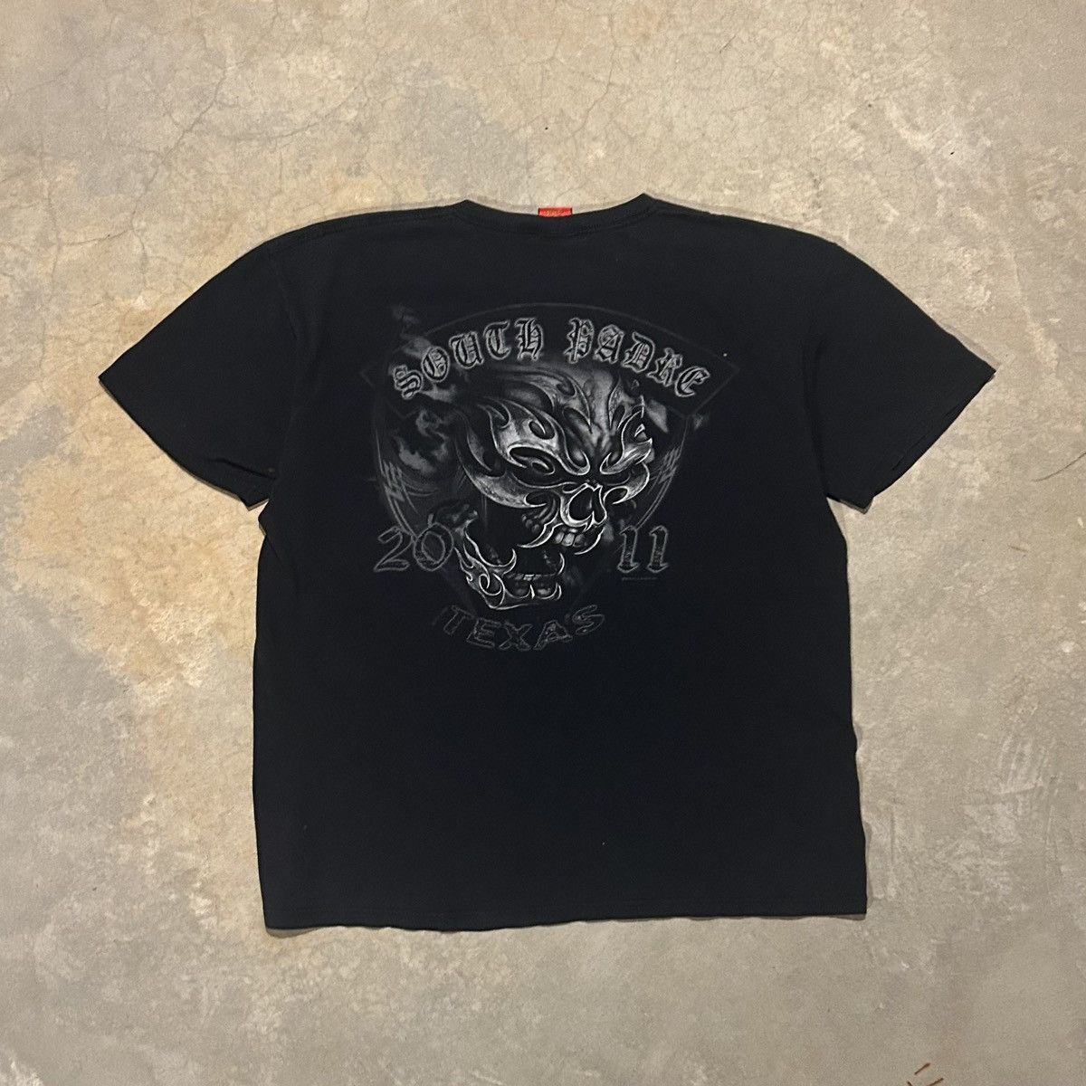 Japanese Brand × Vintage Crazy Vintage Y2K Flaming Skulls Faded Tee Grunge Cyber Size US XL / EU 56 / 4 - 4 Thumbnail