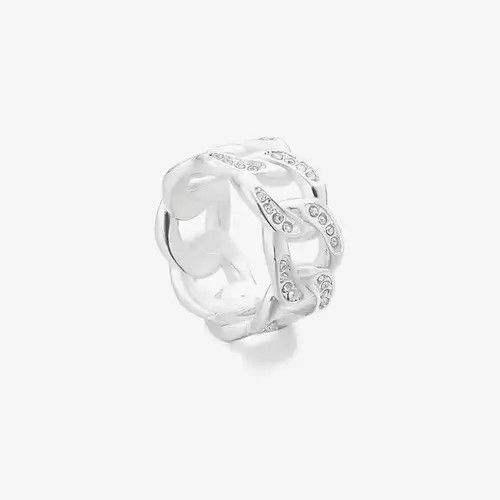 Jewelry × Ring Of Fire Fashion Silver Titanium Men's Ring Size ONE SIZE - 1 Thumbnail