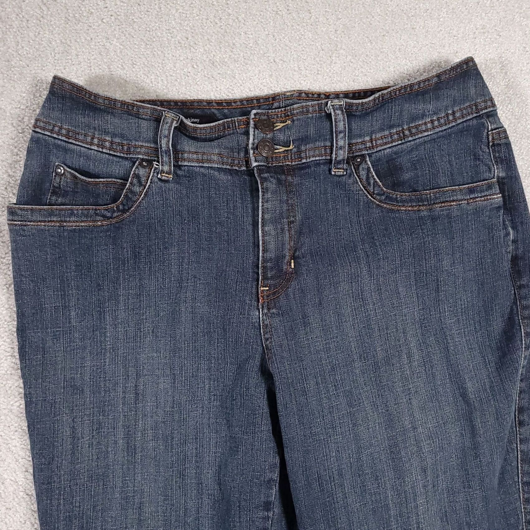 Denime A.N.A. Skinny Denim Jeans Women's 14W Stretch Medium Wash Jeans 31in Inseam Blue 5-Pocket Regular Rise Mens? Size 24" / US 00 / IT 34 - 3 Thumbnail