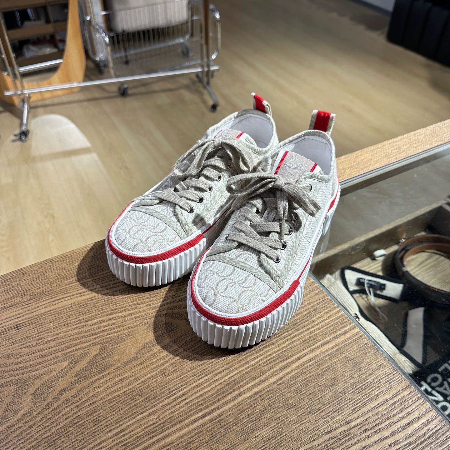 Christian Louboutin Christian Louboutin apr91 Full Print Canvas Sneaker 39 Size US 8.5 / IT 38.5 - 1 Thumbnail
