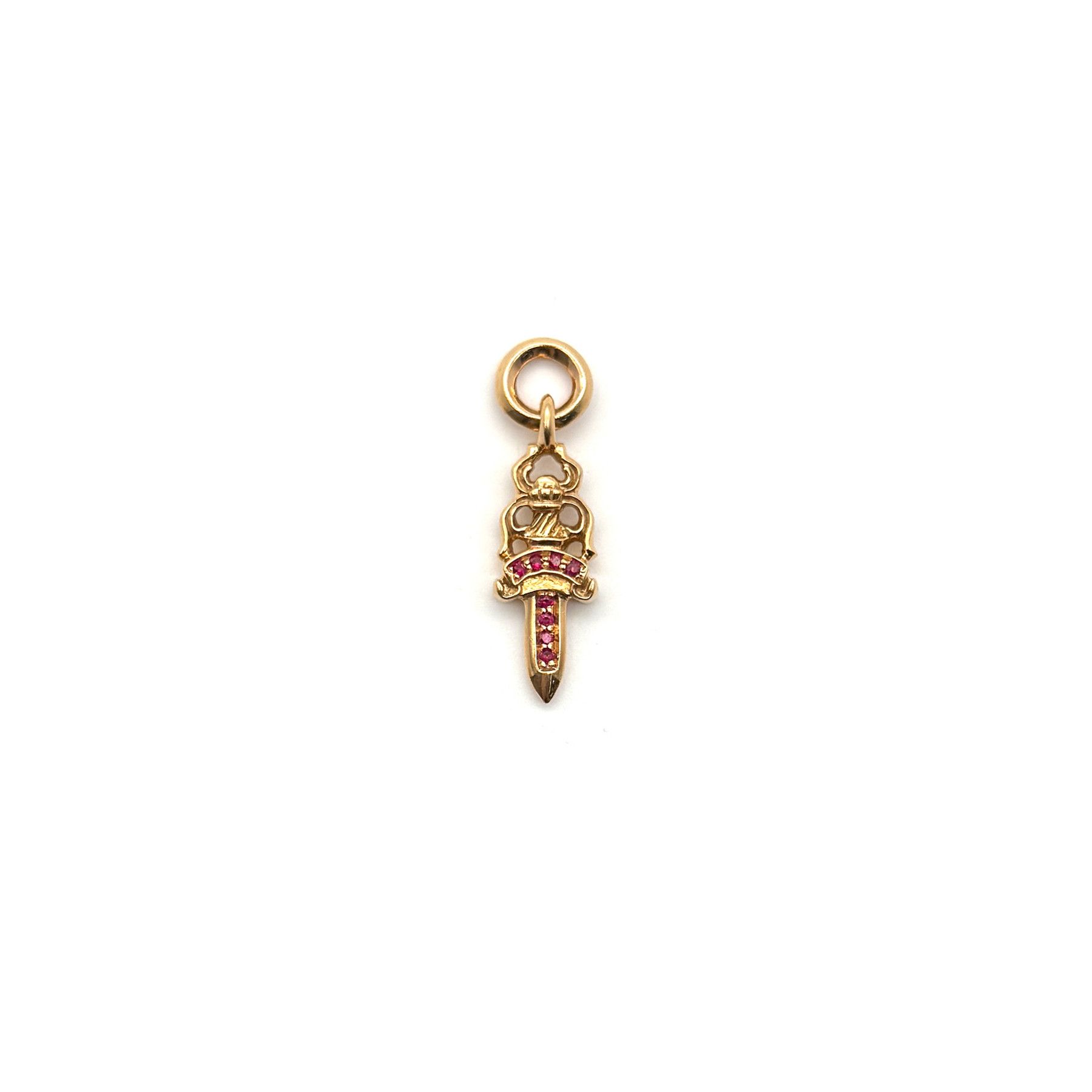 Chrome Hearts Chrome Hearts 22K Gold Ruby Dagger Charm Pendant Size ONE SIZE - 1 Thumbnail