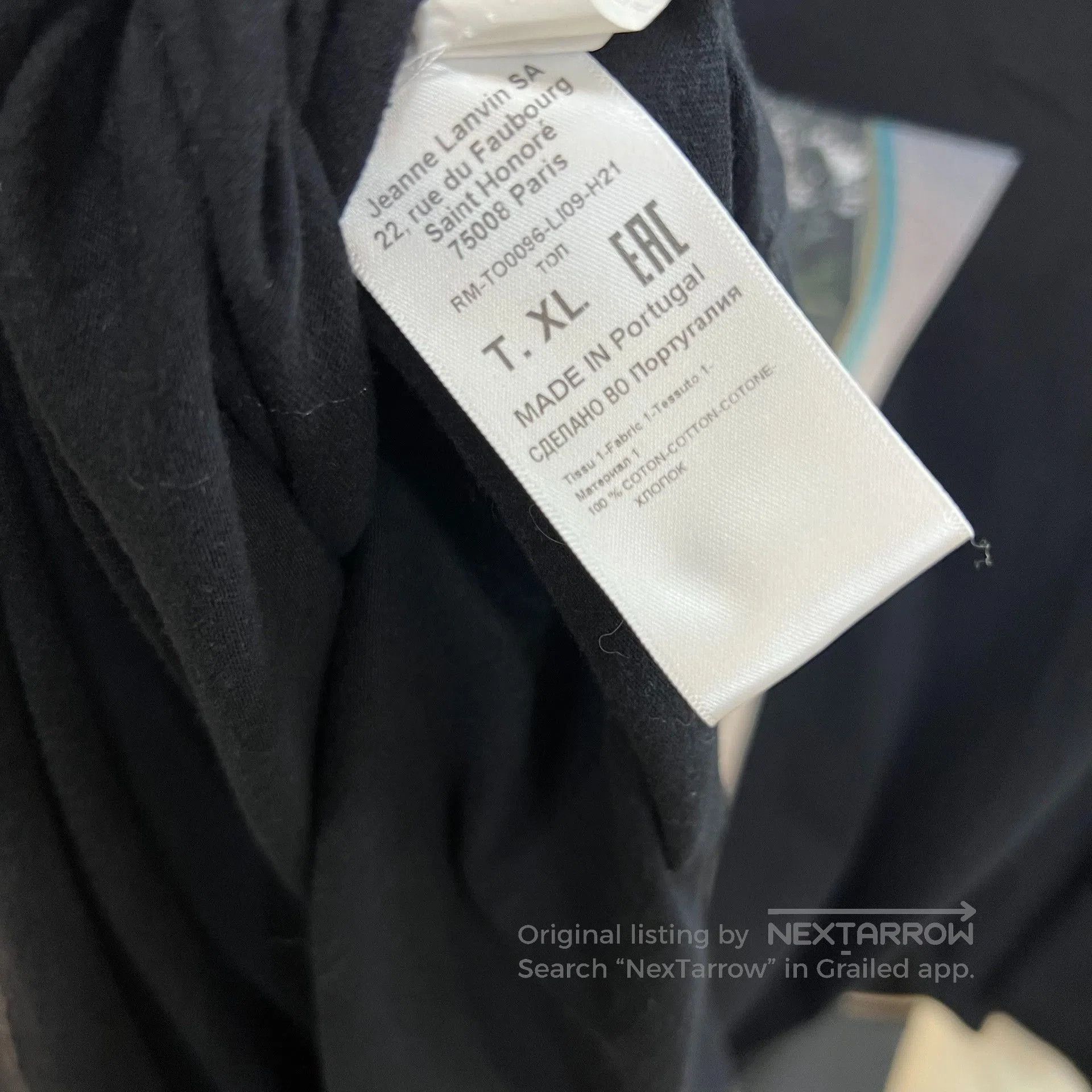 Lanvin Lanvin Men's Logo Crewneck Short Sleeve T. Size US XL / EU 56 / 4 - 4 Thumbnail