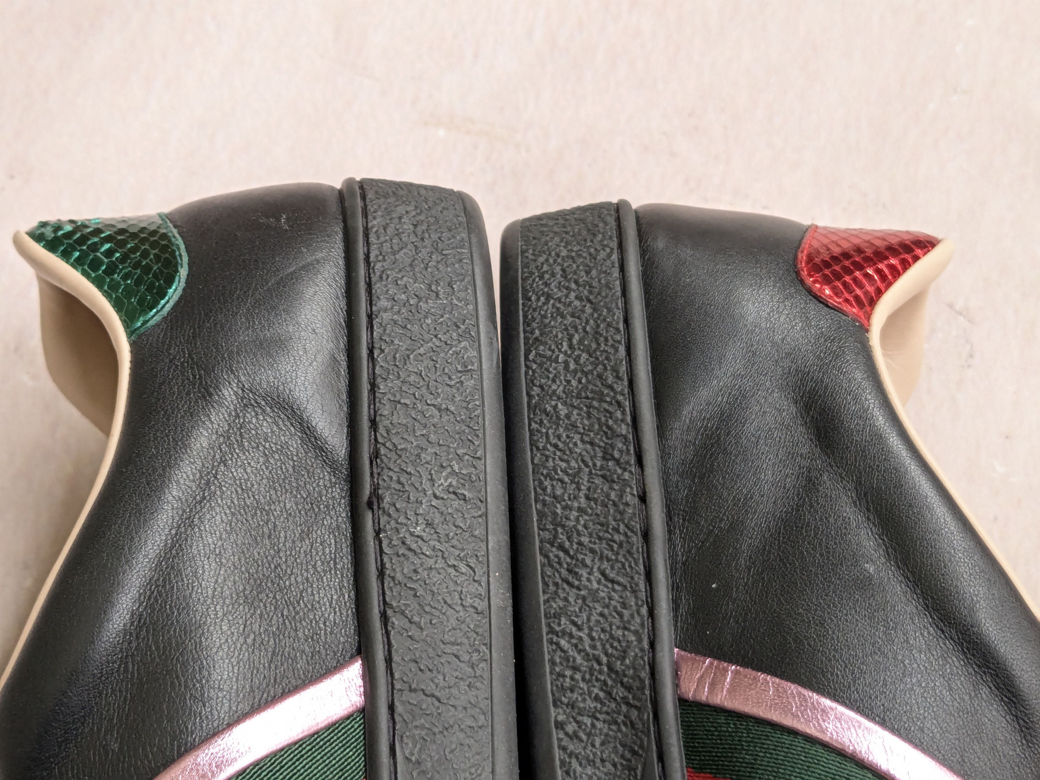 Gucci Gucci Ace Sneakers Fire Flame 8.5 Logo Low Tops 440724 Size US 8.5 / EU 41-42 - 11 Thumbnail