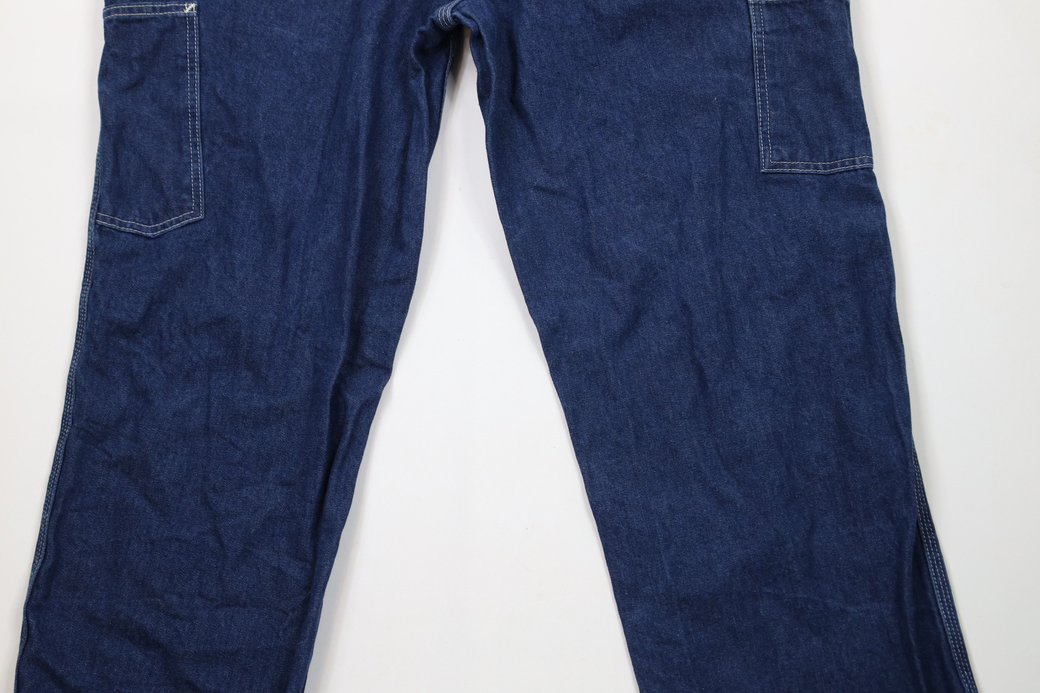 Carhartt × Vintage Vintage Y2K Carhartt Spell Out Wide Leg Dungaree Denim Jeans Size US 38 / EU 54 - 11 Thumbnail