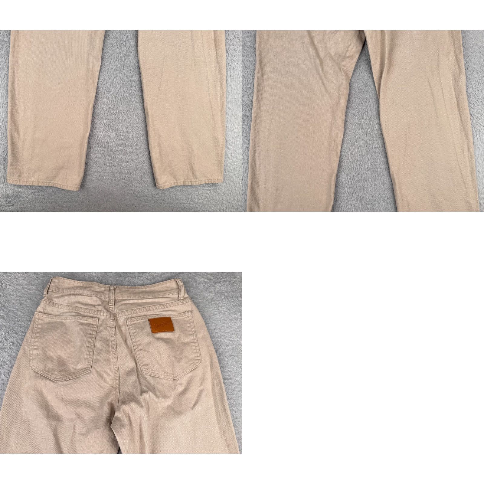 Shein Shein Jeans Women 6 Beige Denim Wide-Leg High Rise Cotton Blend 26x29 Zip Button 5-Pocket Distressed Western Casual Mens Womens Girls Size 28" / US 6 / IT 42 - 10 Thumbnail