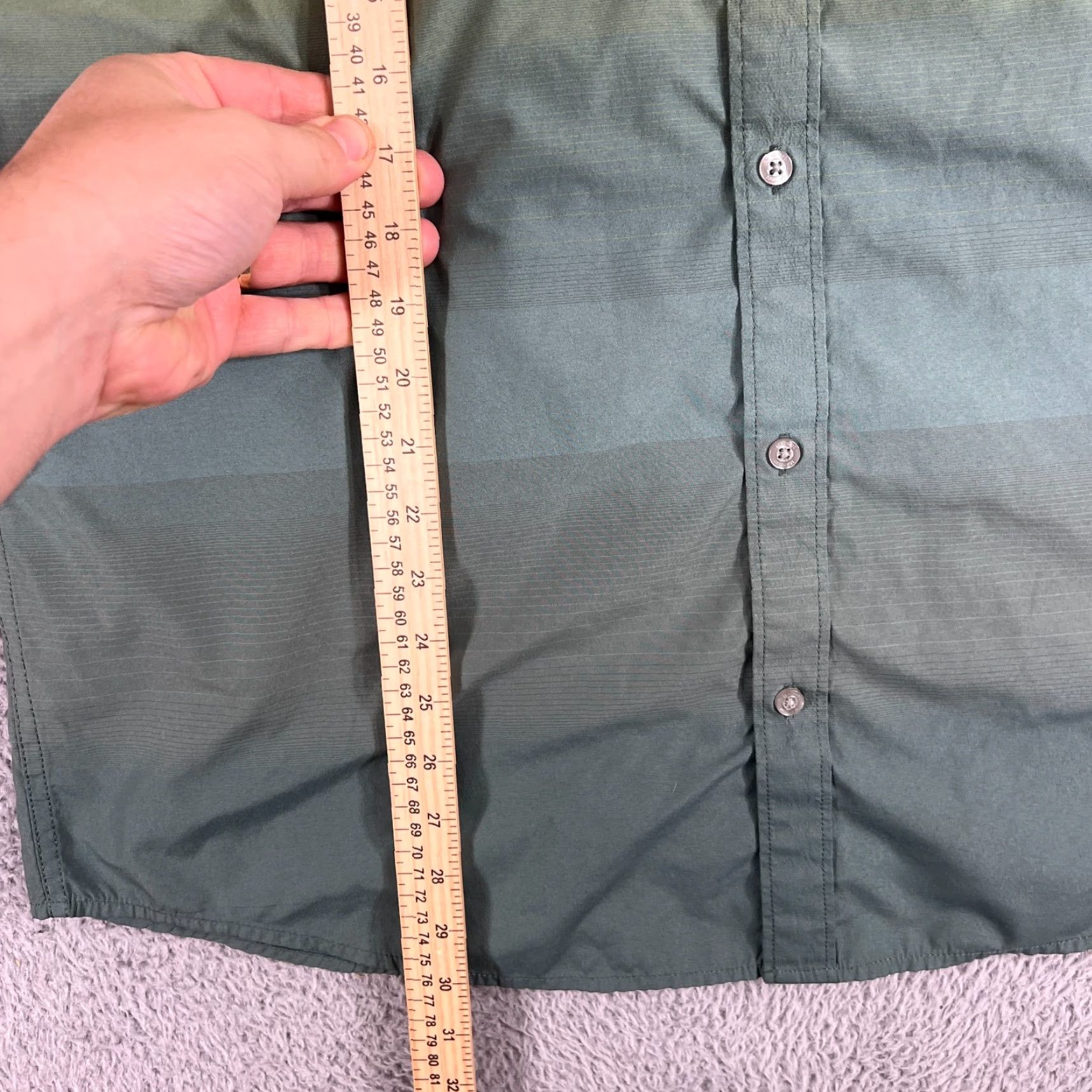Marmot Marmot Men's Hamilton XL Button-Up Short Sleeve Green Ombray Size US 36 / EU 52 - 4 Thumbnail