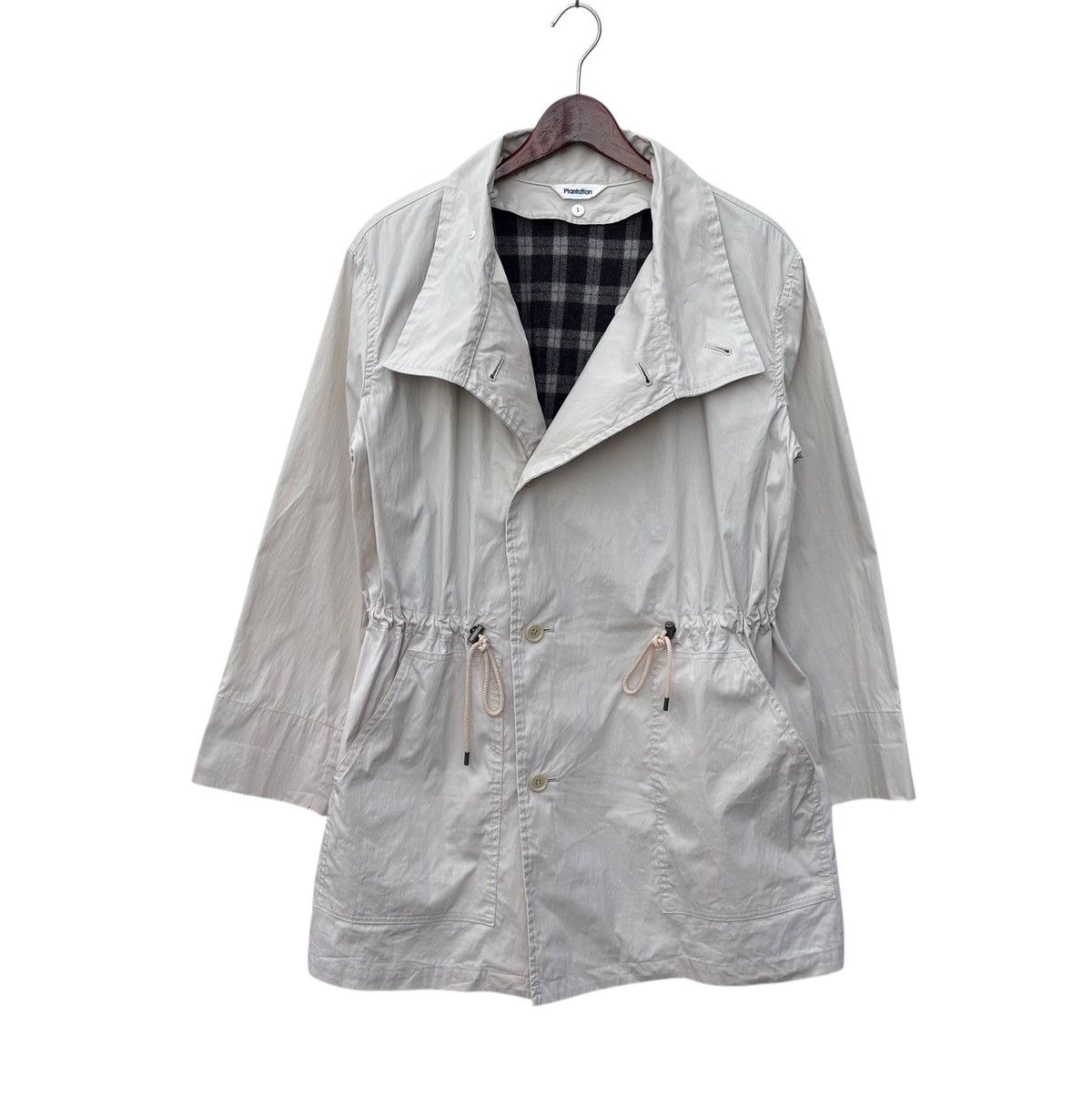 Issey Miyake Plantation Issey Miyake Check Lining Long Coat Size M / US 6-8 / IT 42-44 - 2 Thumbnail