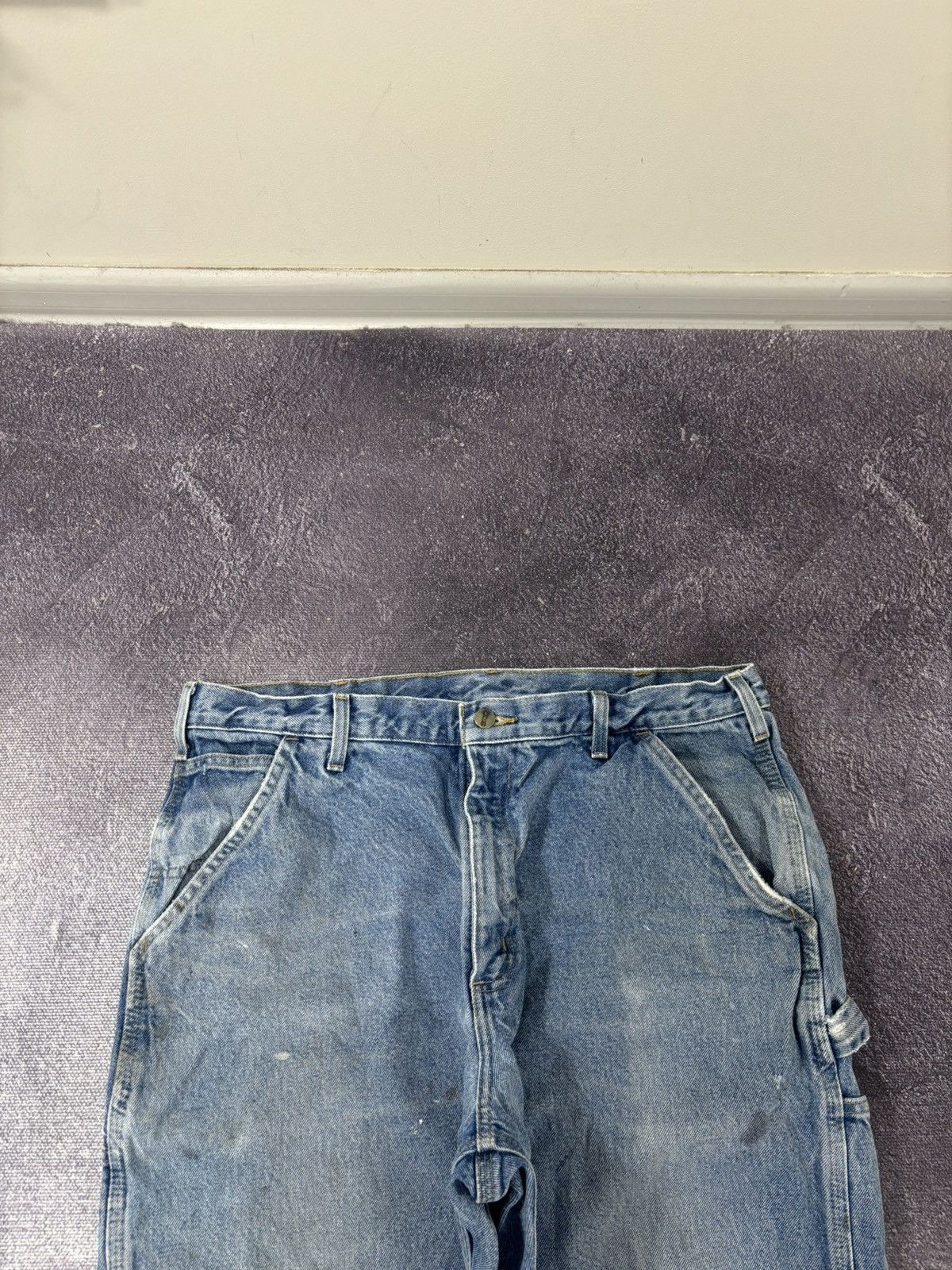 Carhartt Vintage 90s Carhartt USA Light Blue Denim Hype Baggy Jeans Size US 38 / EU 54 - 14 Thumbnail