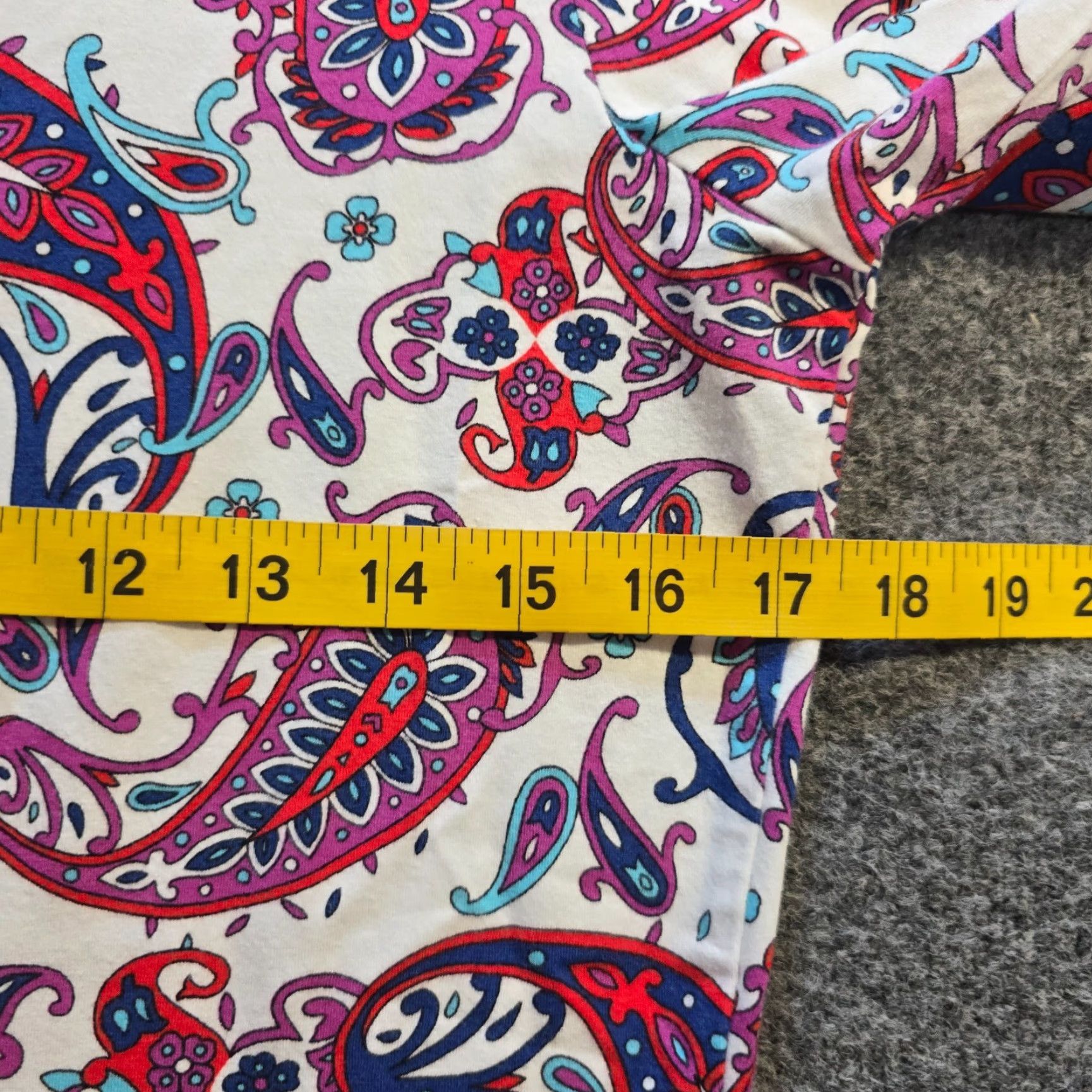 Talbots Talbots Top Womens Size Small White Pink Paisley Boat Neck Stretch Casual Preppy Shirt Size S / US 4 / IT 40 - 5 Thumbnail