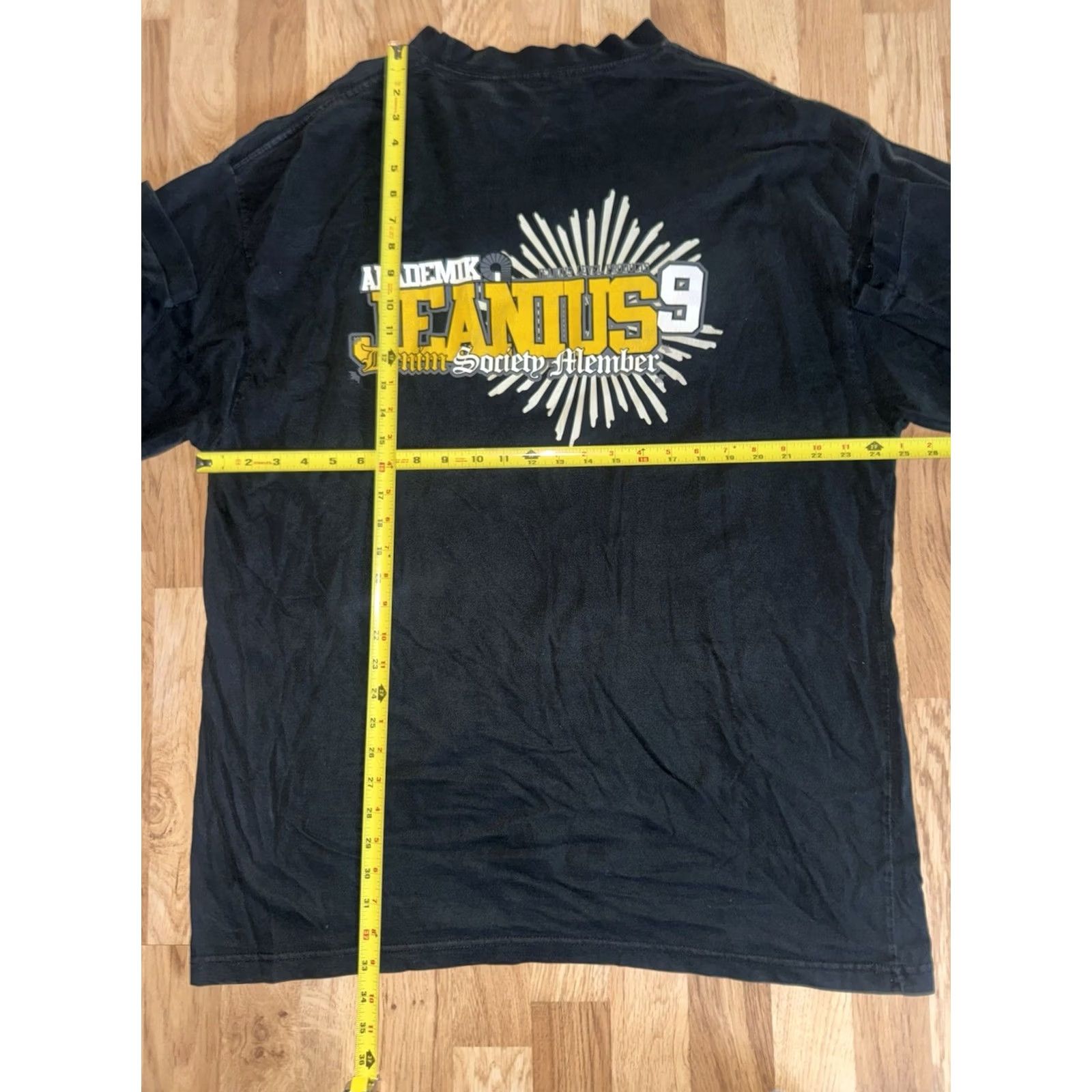Akademiks VINTAGE Akademiks Long Sleeve T-Shirt XXL Jeanius Black Heavyweight Mens 90s Hip Hop Size US XXL / EU 58 / 5 - 5 Thumbnail