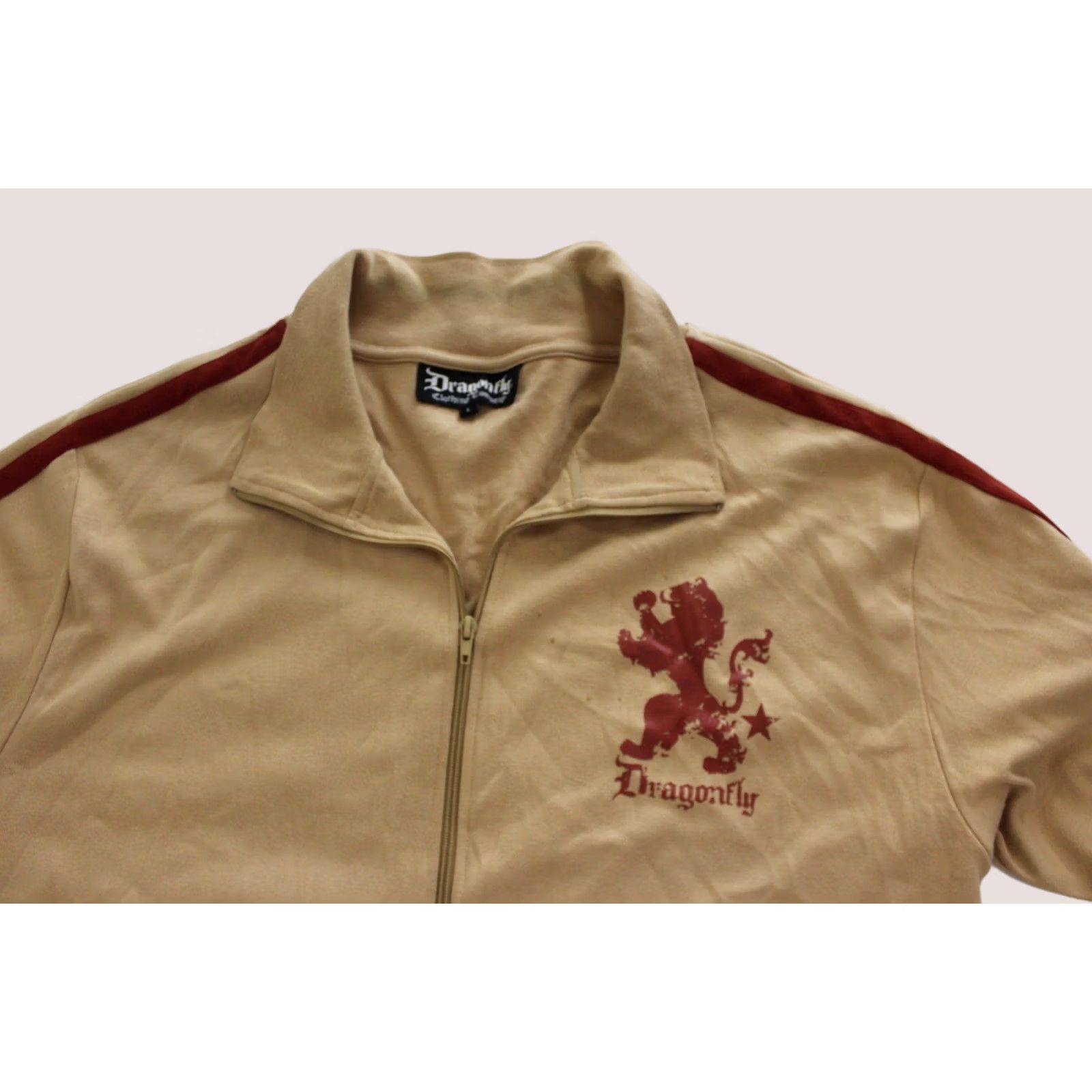 Vintage Dragonfly Track SWEATER Large L Mock Zippered Back Panel Mens Size US L / EU 52-54 / 3 - 1 Thumbnail