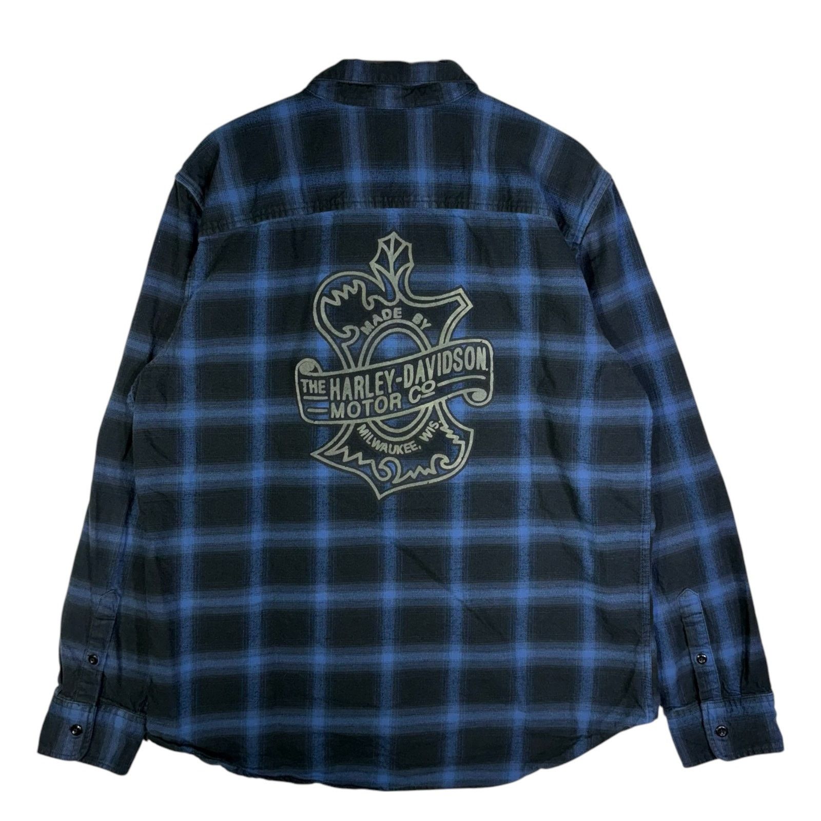 Harley Davidson Vintage Harley Davidson Plaid Long Sleeve Button Up XL Size US XL / EU 56 / 4 - 5 Thumbnail