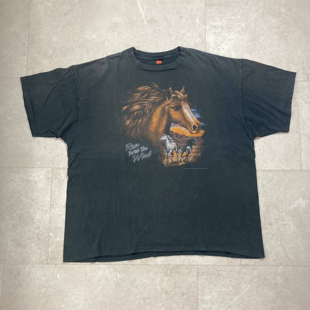 Arts & Science Vintage 90s Horse American Western Nature Faded Tee Size US XXL / EU 58 / 5 - 1 Thumbnail