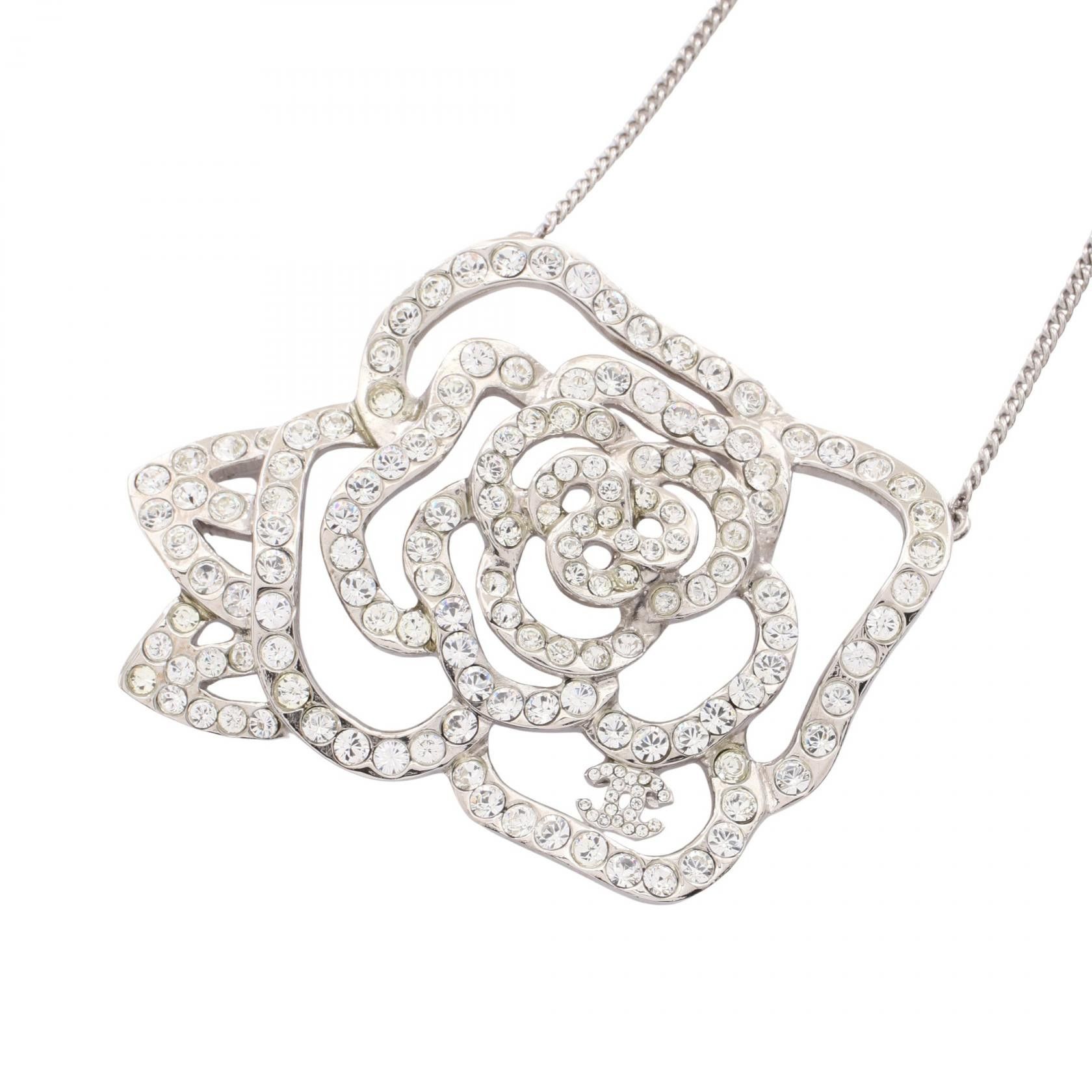 Chanel Chanel Camellia Coco Mark Necklace Metal Necklace