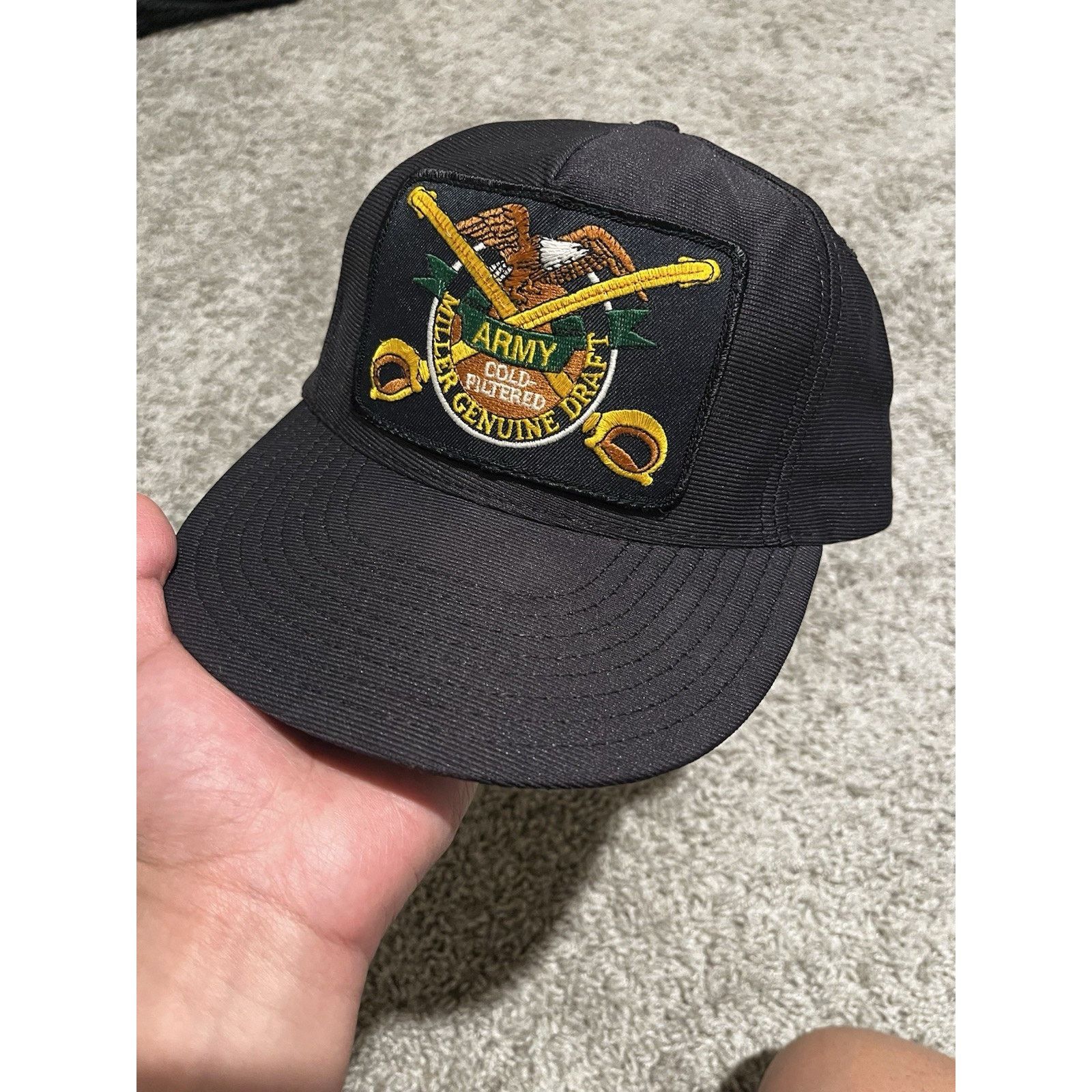 Vintage Vintage 80’s US ARMY x Miller Genuine Snapback Hat USA Made Size ONE SIZE - 1 Thumbnail