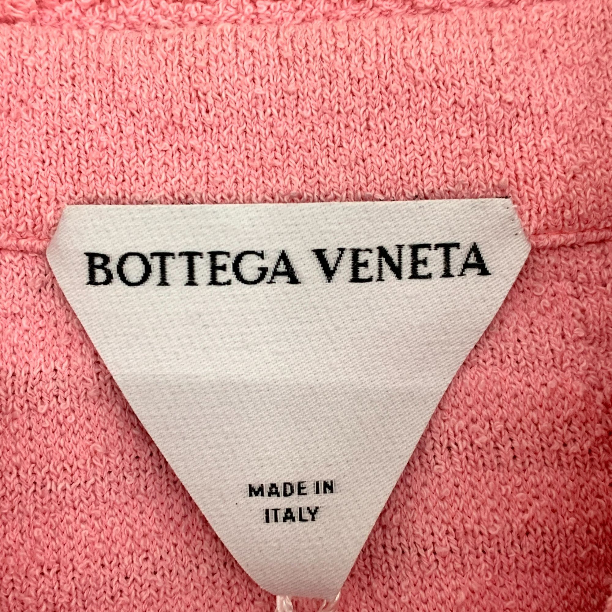 Bottega Veneta Bottega Veneta Pink Textured Woven Long-Sleeve Single-Breast Size S / US 4 / IT 40 - 2 Thumbnail