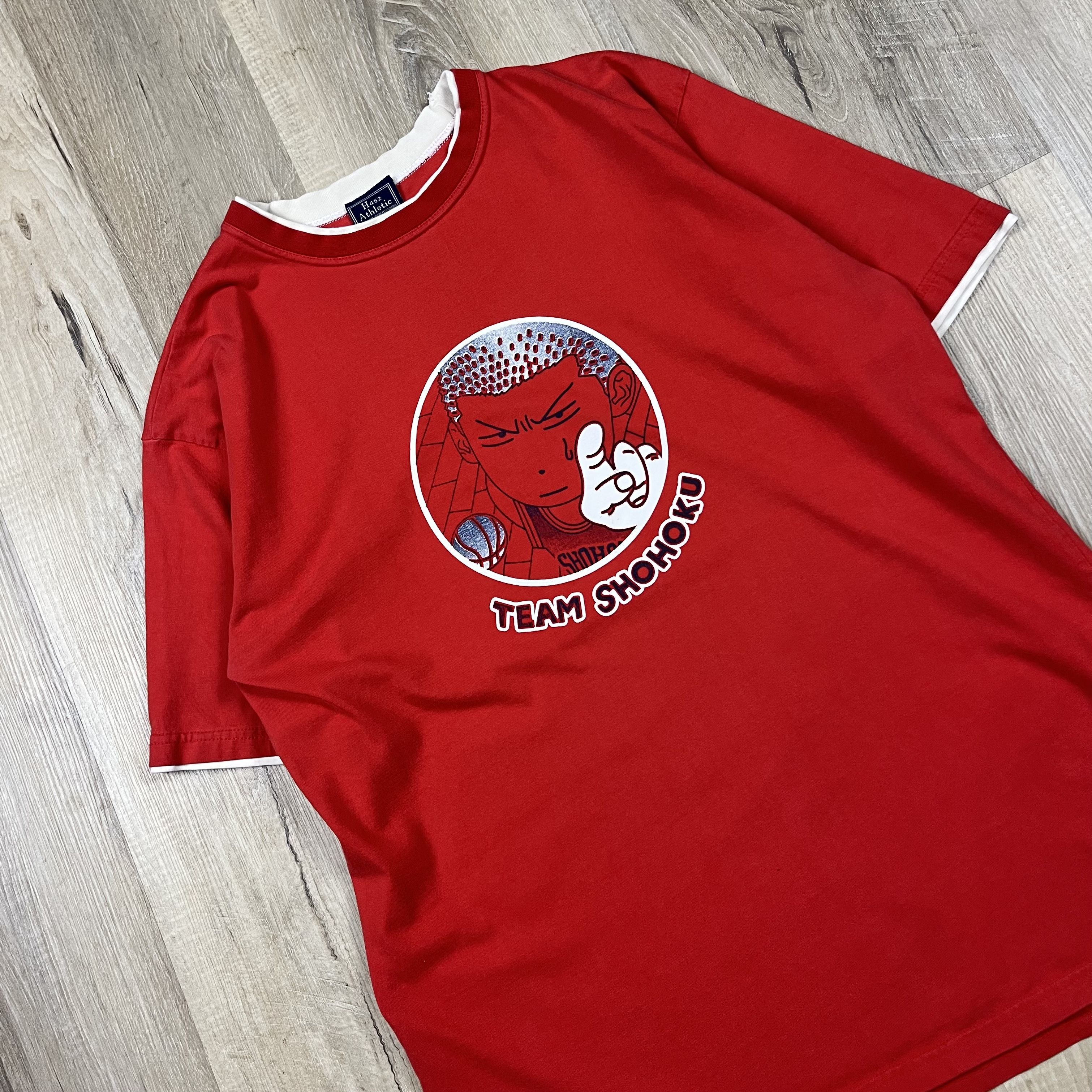 Anime Y2K Slam Dunk Anime T-shirt Shohoku T-shirt Double Layer Size US M / EU 48-50 / 2 - 1 Thumbnail