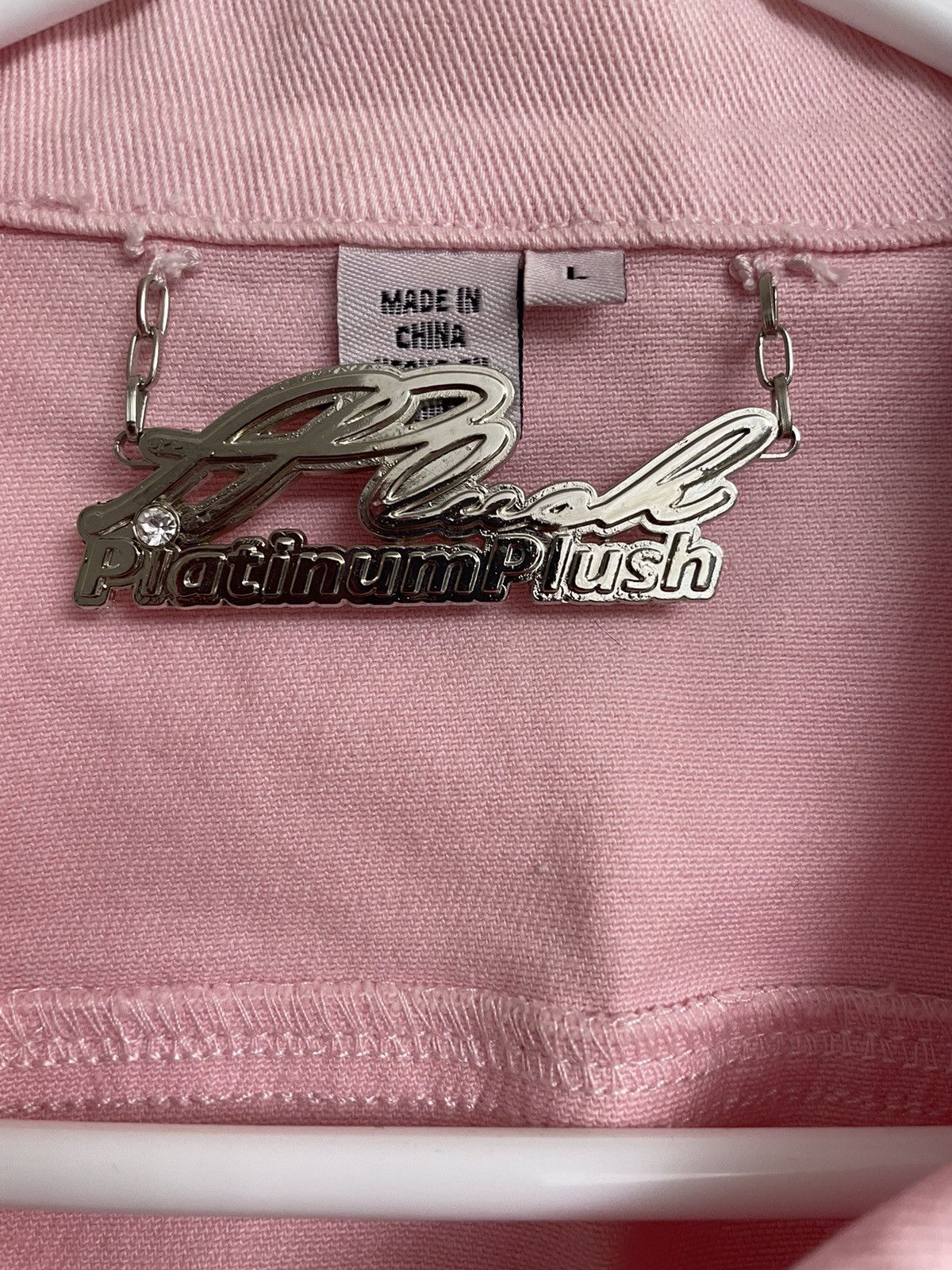 Vintage Vintage Platinum Plush Pink Jacket With Rhinestones Size L / US 10 / IT 46 - 6 Thumbnail