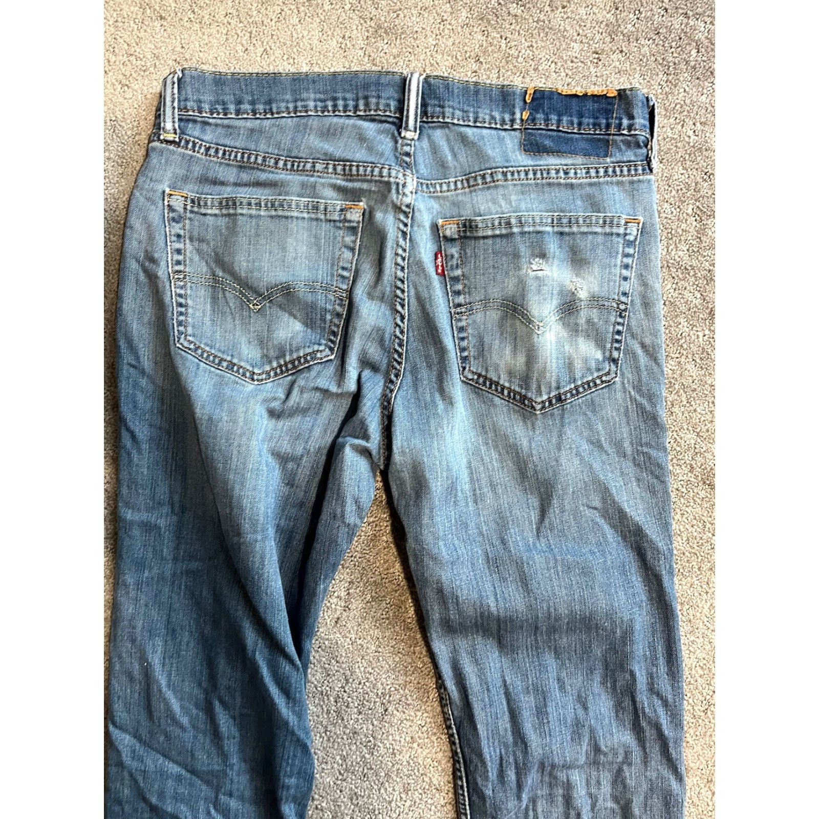 Levi's Men's Levi's 514 Slim Straight Jeans Blue Denim 32x30 Mid Wash 90s Style Size US 32 / EU 48 - 2 Thumbnail