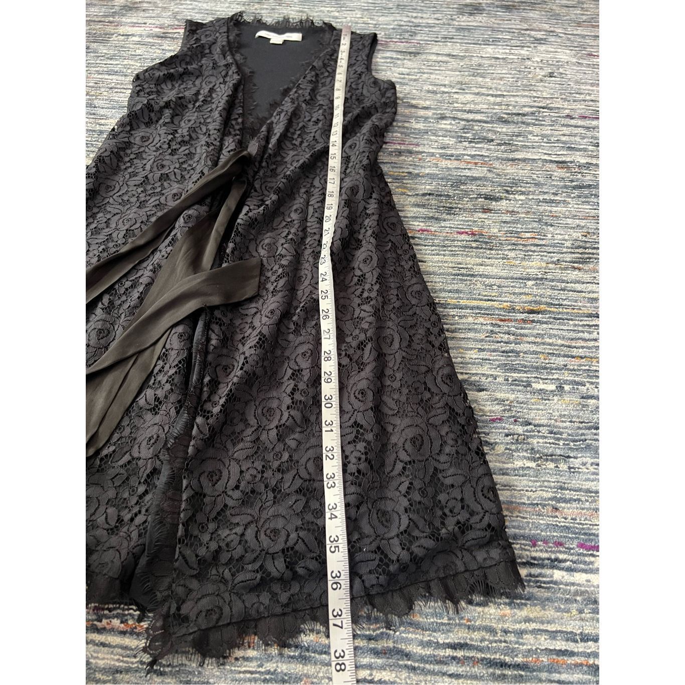 Diane von Furstenberg Diane Von Furstenberg Sleeveless Overlay Black Cover Vest Si Size XS / US 0-2 / IT 36-38 - 9 Thumbnail