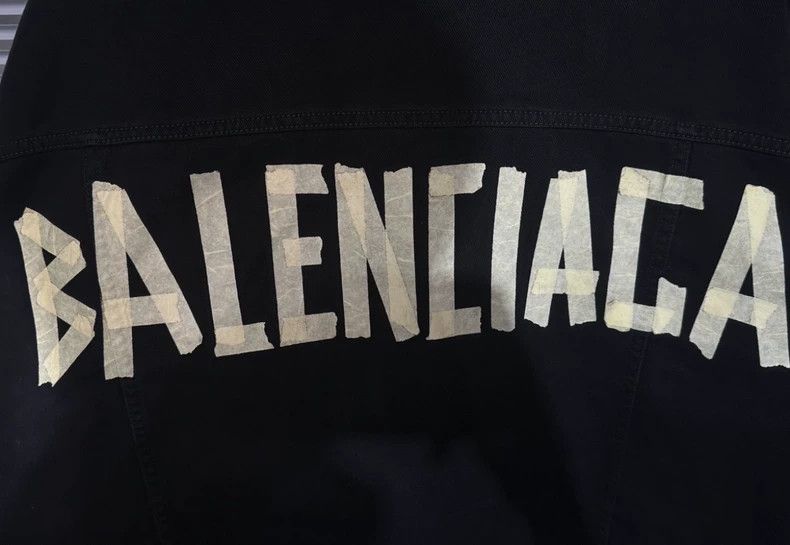 Balenciaga Balenciaga Black + Back + Tape + Denim + Jacket Size US L / EU 52-54 / 3 - 6 Thumbnail