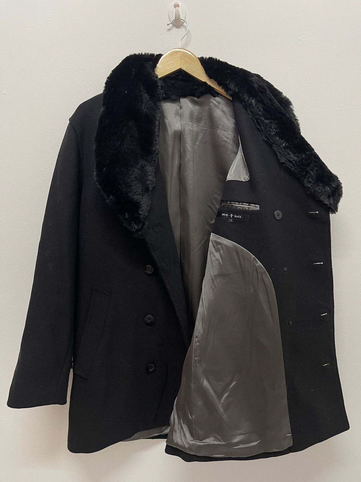 NO ID Vintage NO ID Faux Fur Double Breast Coat Size US M / EU 48-50 / 2 - 2 Thumbnail