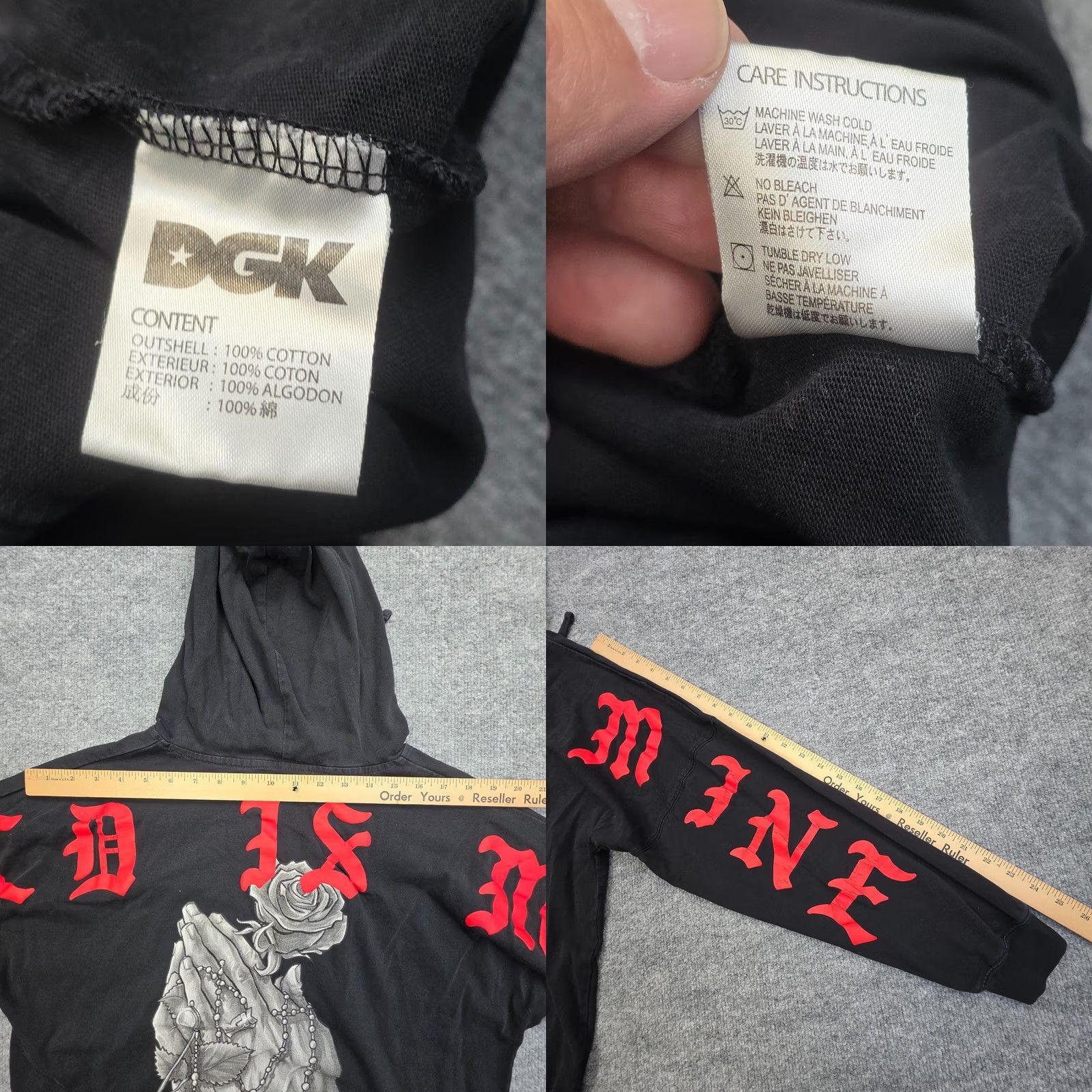 DGK DGK Guadalupe Hoodie Size Small Black Spellout World Is Mine Street Skate Y2K Size US S / EU 44-46 / 1 - 8 Thumbnail