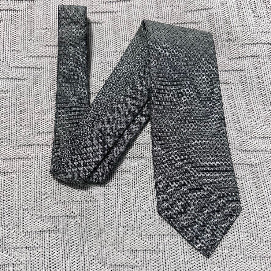 Polo Ralph Lauren Vintage Polo Ralph Lauren silver gray geometric silk tie Size ONE SIZE - 1 Thumbnail