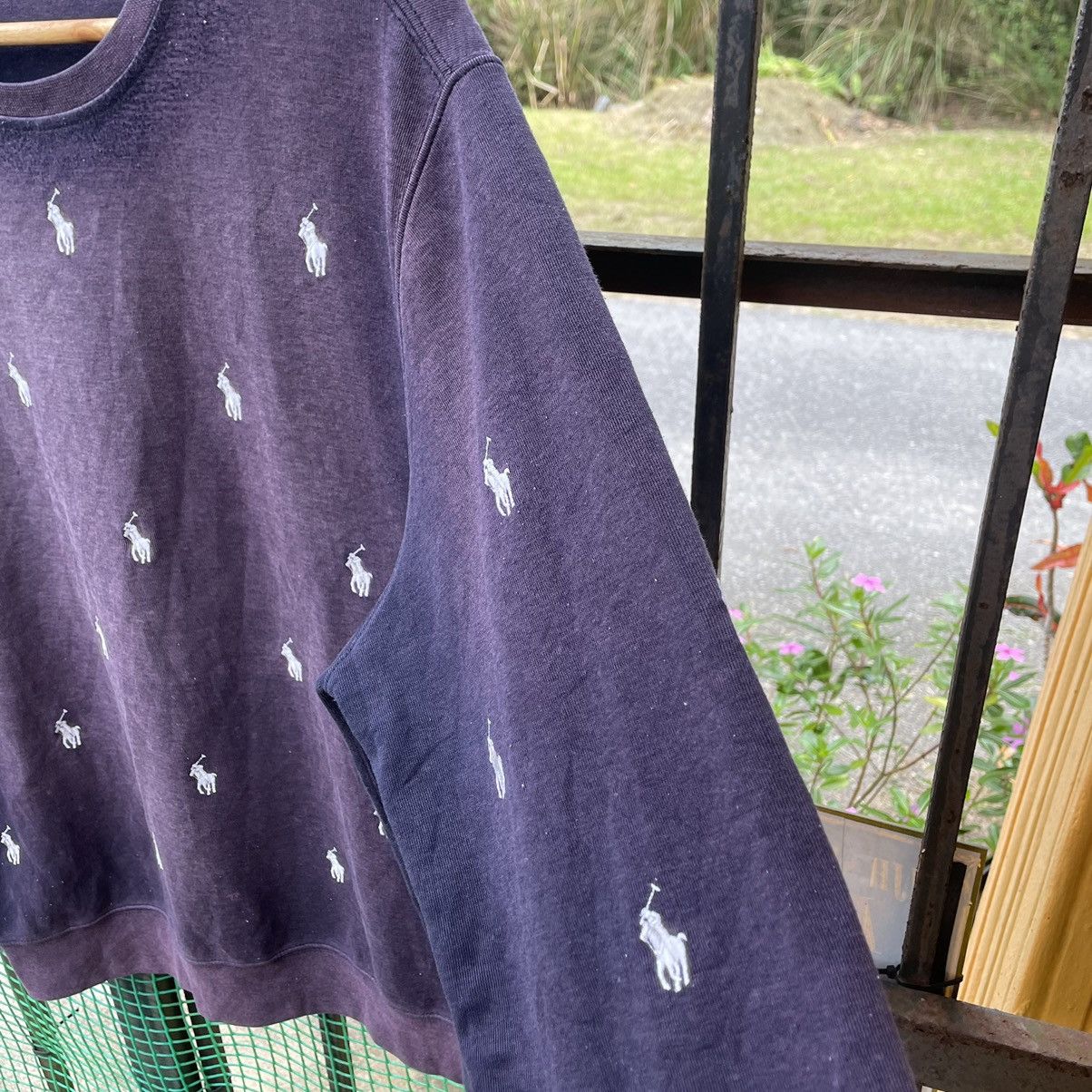 Polo Ralph Lauren × Ralph Lauren × Vintage 🔥Polo Ralph Lauren Small Pony Monogram Sun Faded Sweatshirts Size US M / EU 48-50 / 2 - 7 Thumbnail