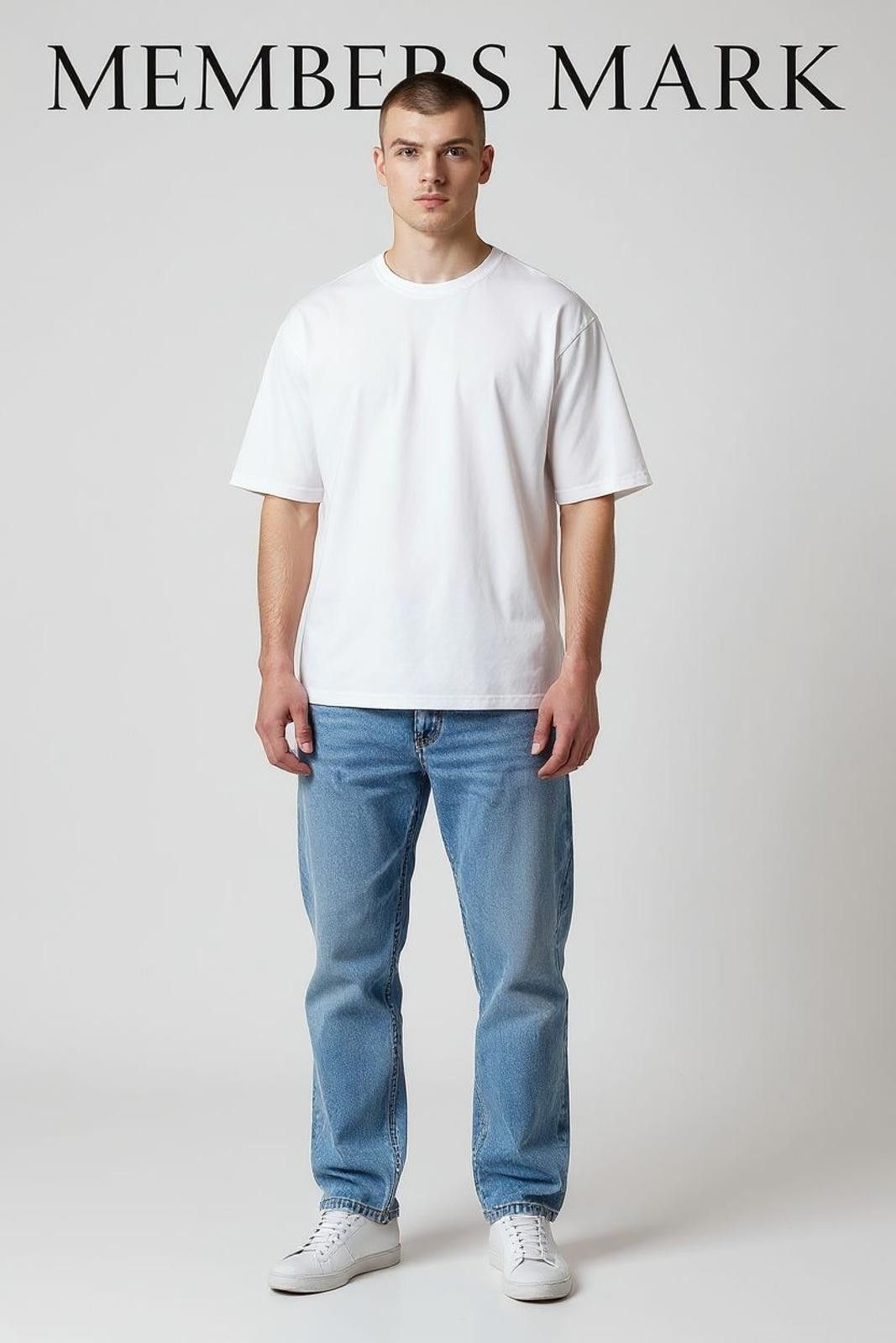 Other Members Mark Men's Light Blue Comfort Fit Jeans Size US 38 / EU 54 - 2 Thumbnail