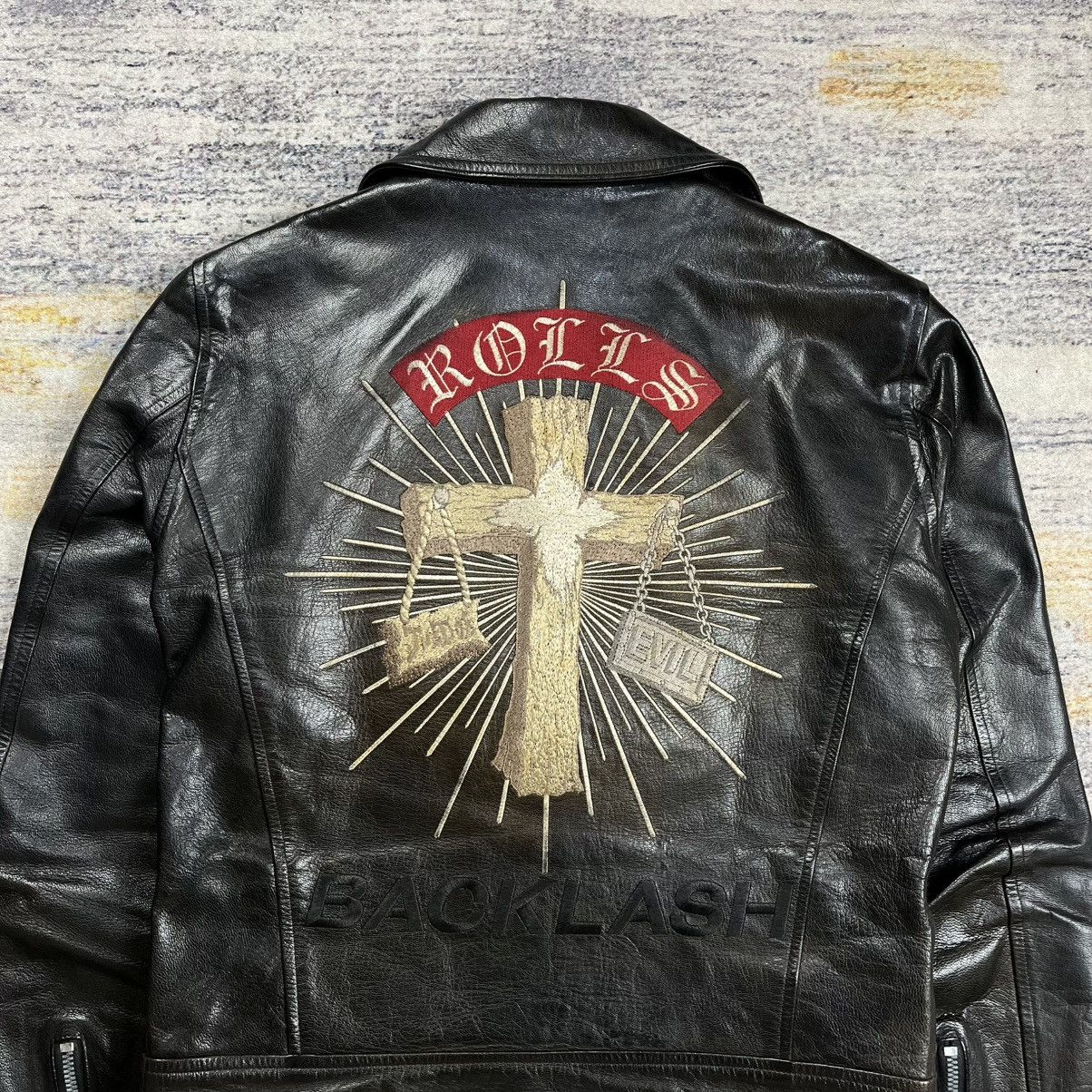 Isamu Katayama Backlash Backlash x Rolls embroidery cross double riders leather Size US S / EU 44-46 / 1 - 3 Thumbnail