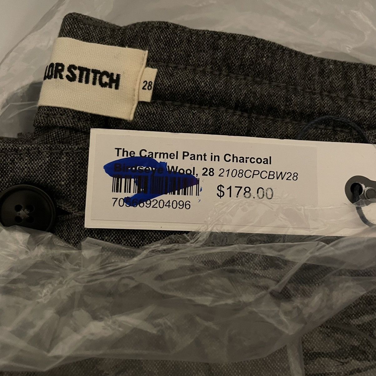 Taylor Stitch Taylor Stitch The Carmel Pant In Charcoal Gray Wool Size US 28 / EU 44 - 11 Thumbnail