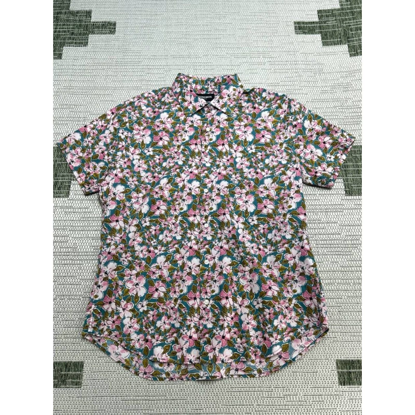 Bonobos Bonobos Shirt Men Large Multicolor Floral Cotton Stretch Slim Fit Beach Hawaiian Size US L / EU 52-54 / 3 - 2 Thumbnail